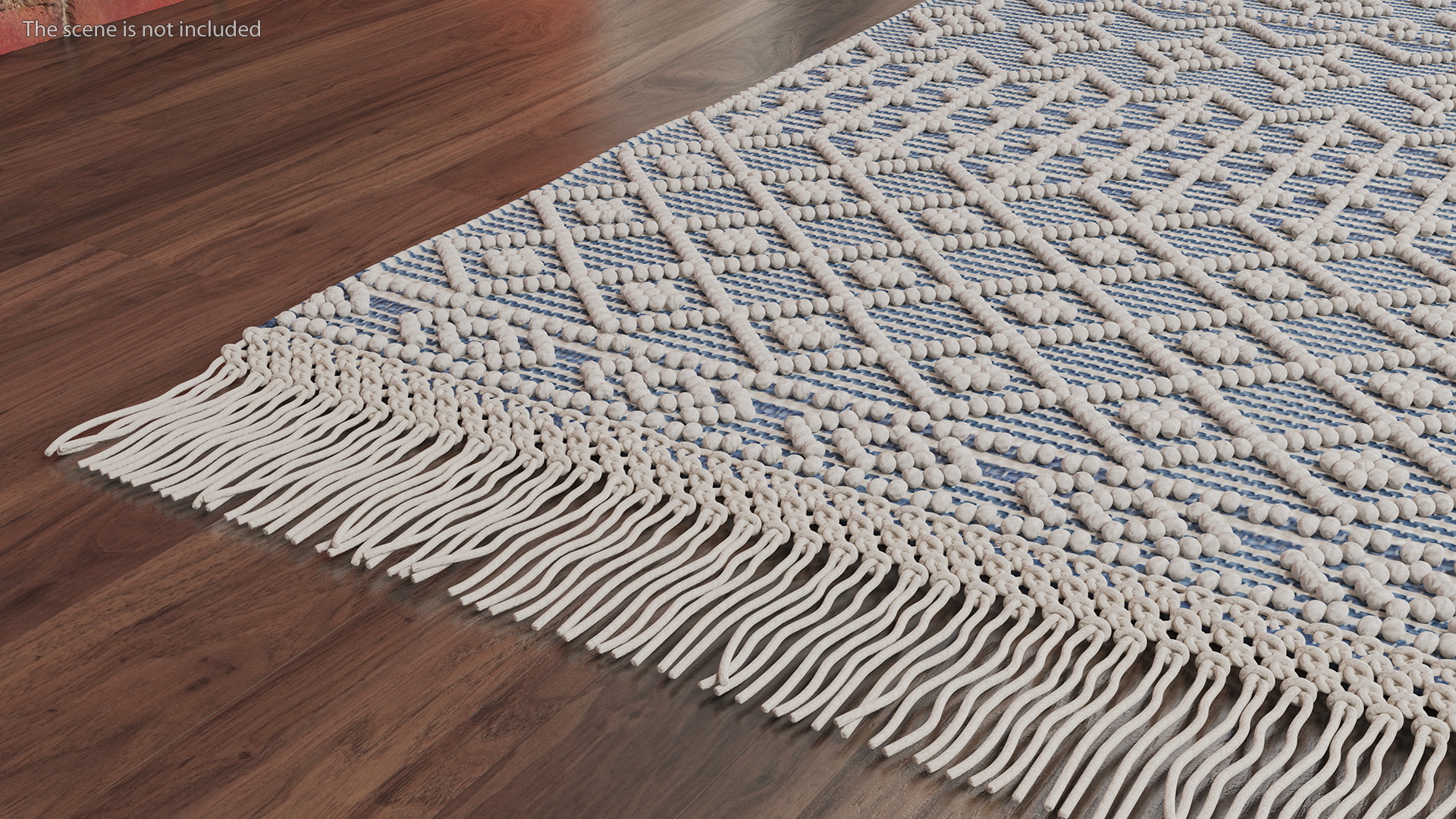 3D model Modern Wool Rug Blue