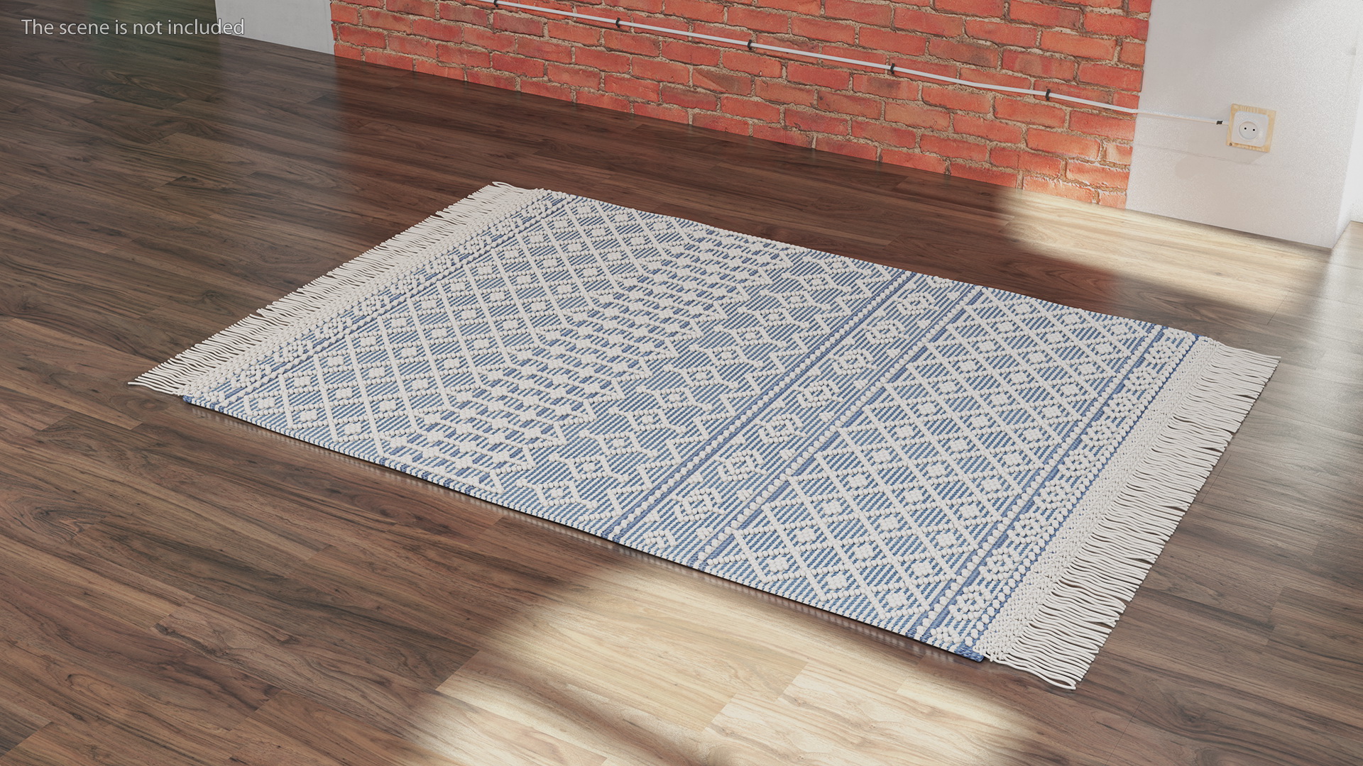 3D model Modern Wool Rug Blue