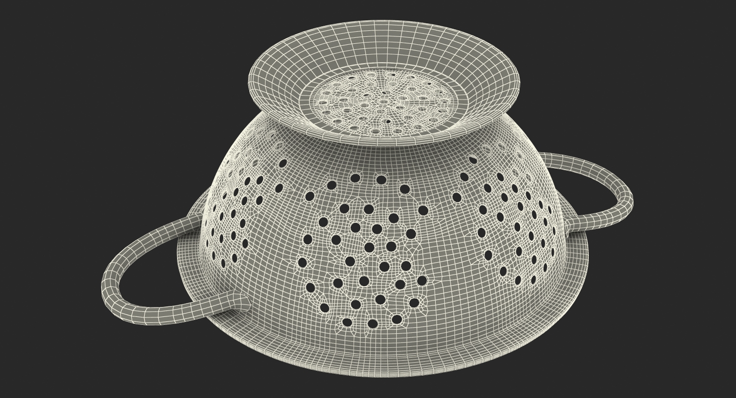 3D model Vintage Red Colander