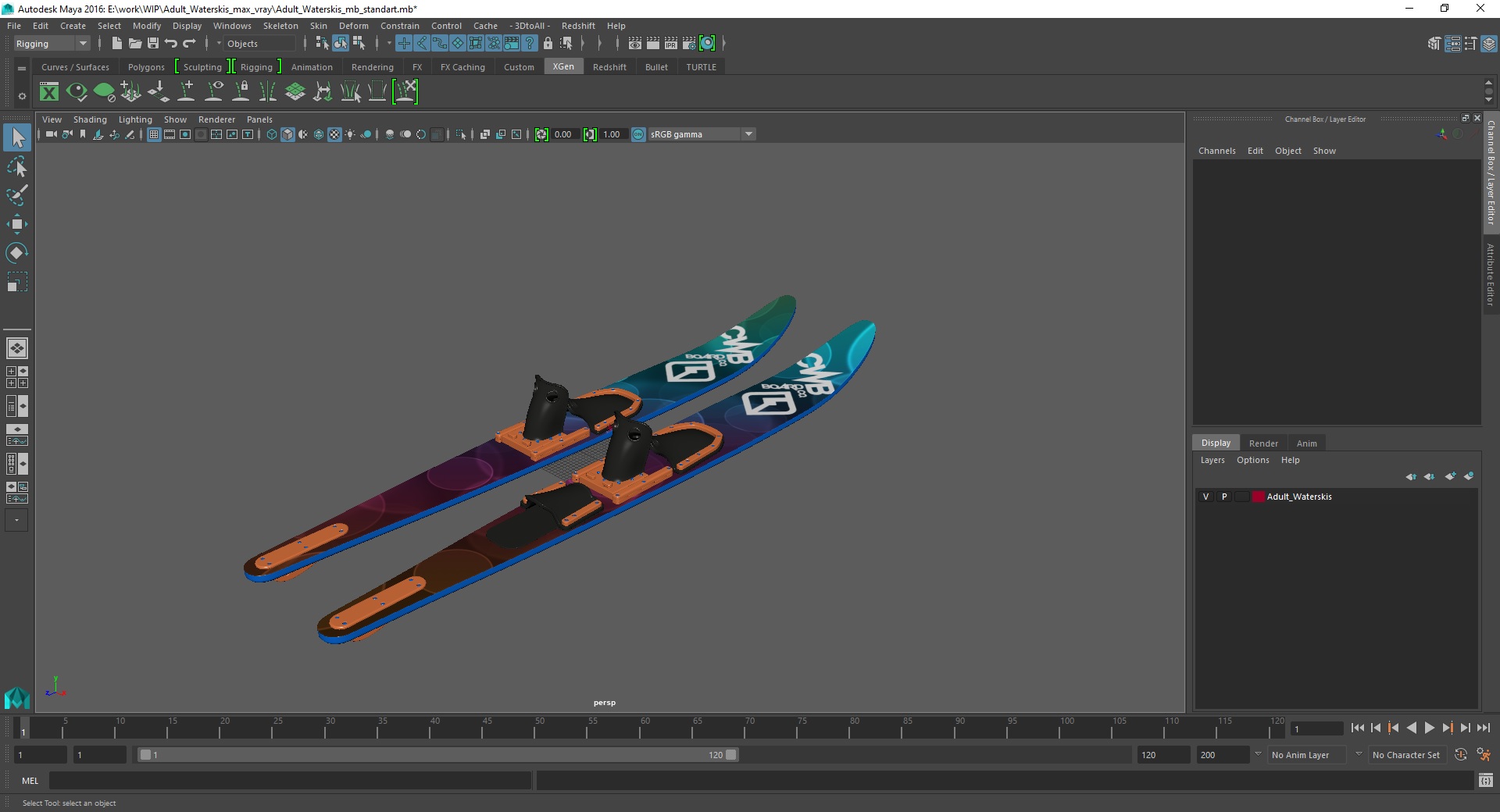 3D model Adult Waterskis