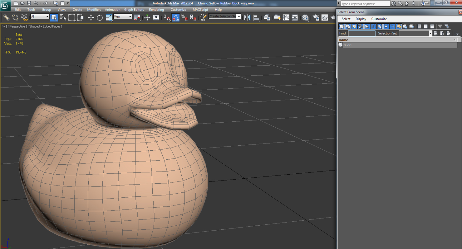 3D Classic Yellow Rubber Duck