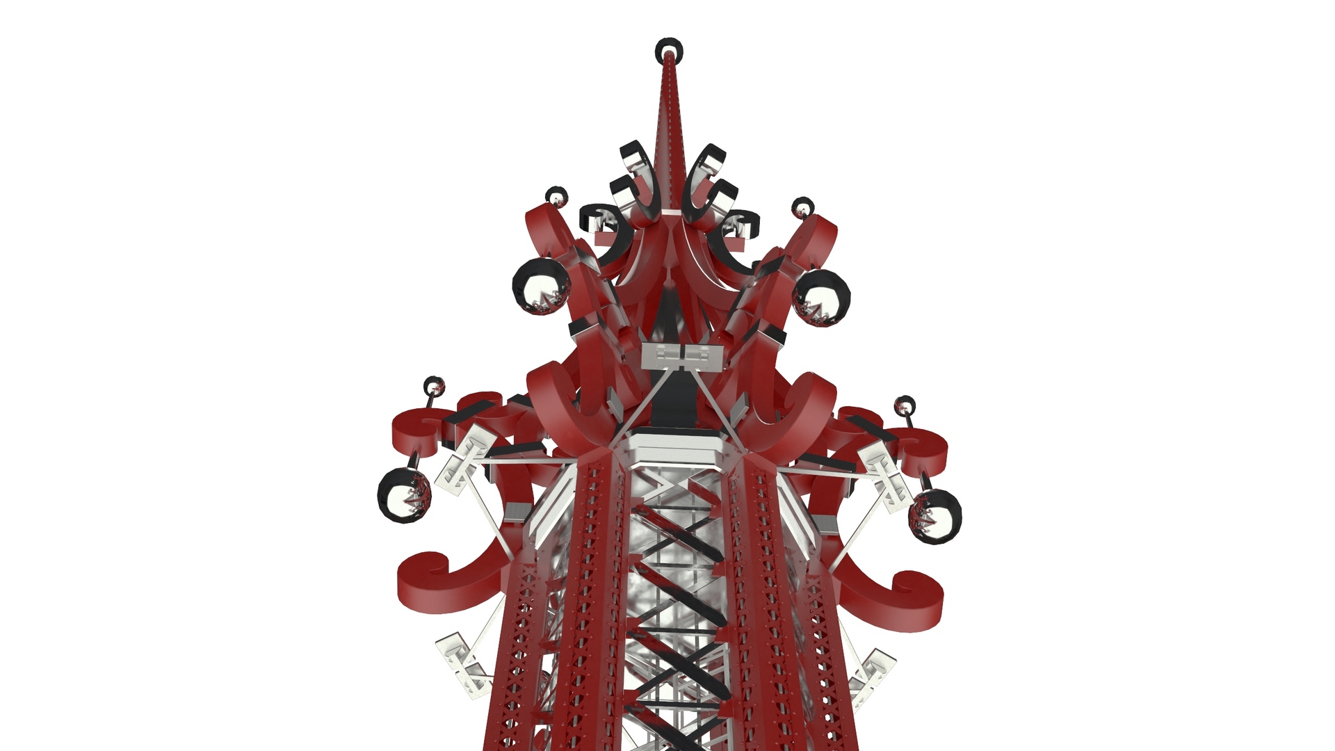 3D model Vertical swing Carousel Rigged