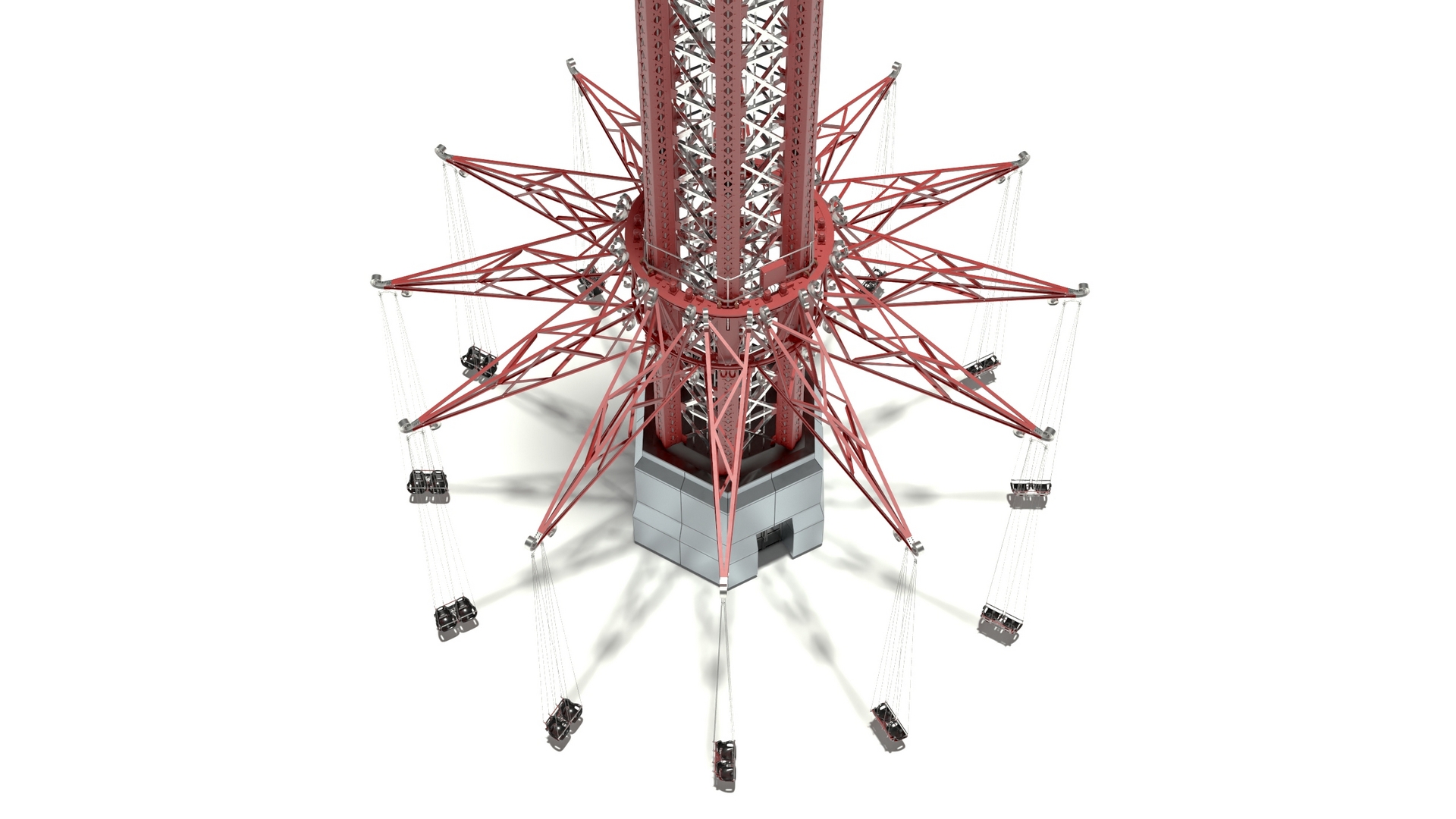 3D model Vertical swing Carousel Rigged