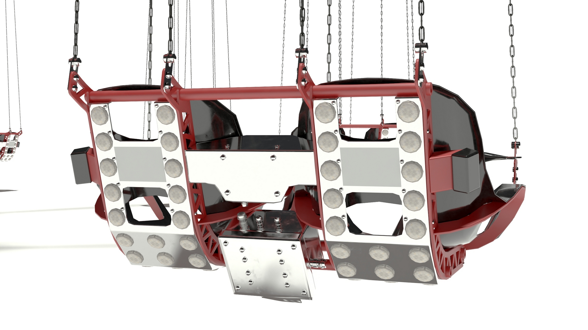 3D model Vertical swing Carousel Rigged