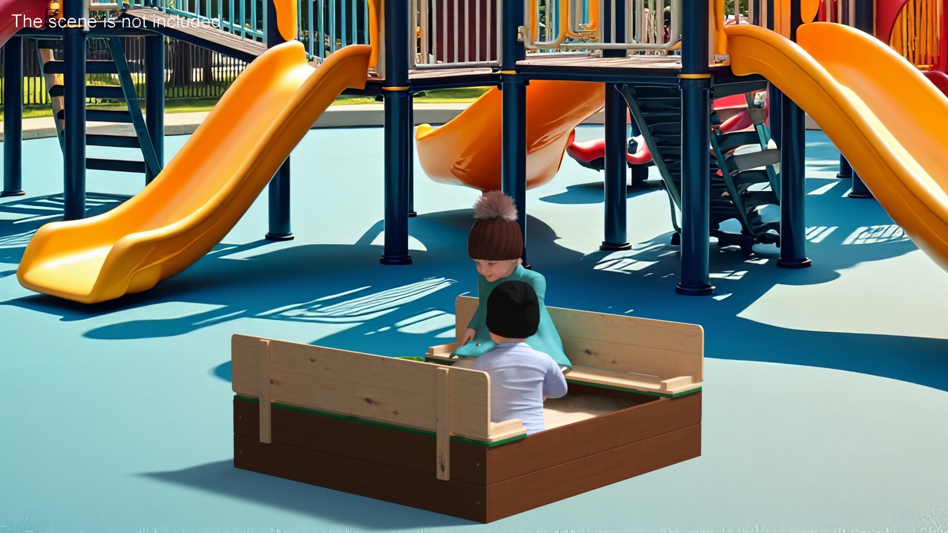 3D model Little Children in Sandpit Fur