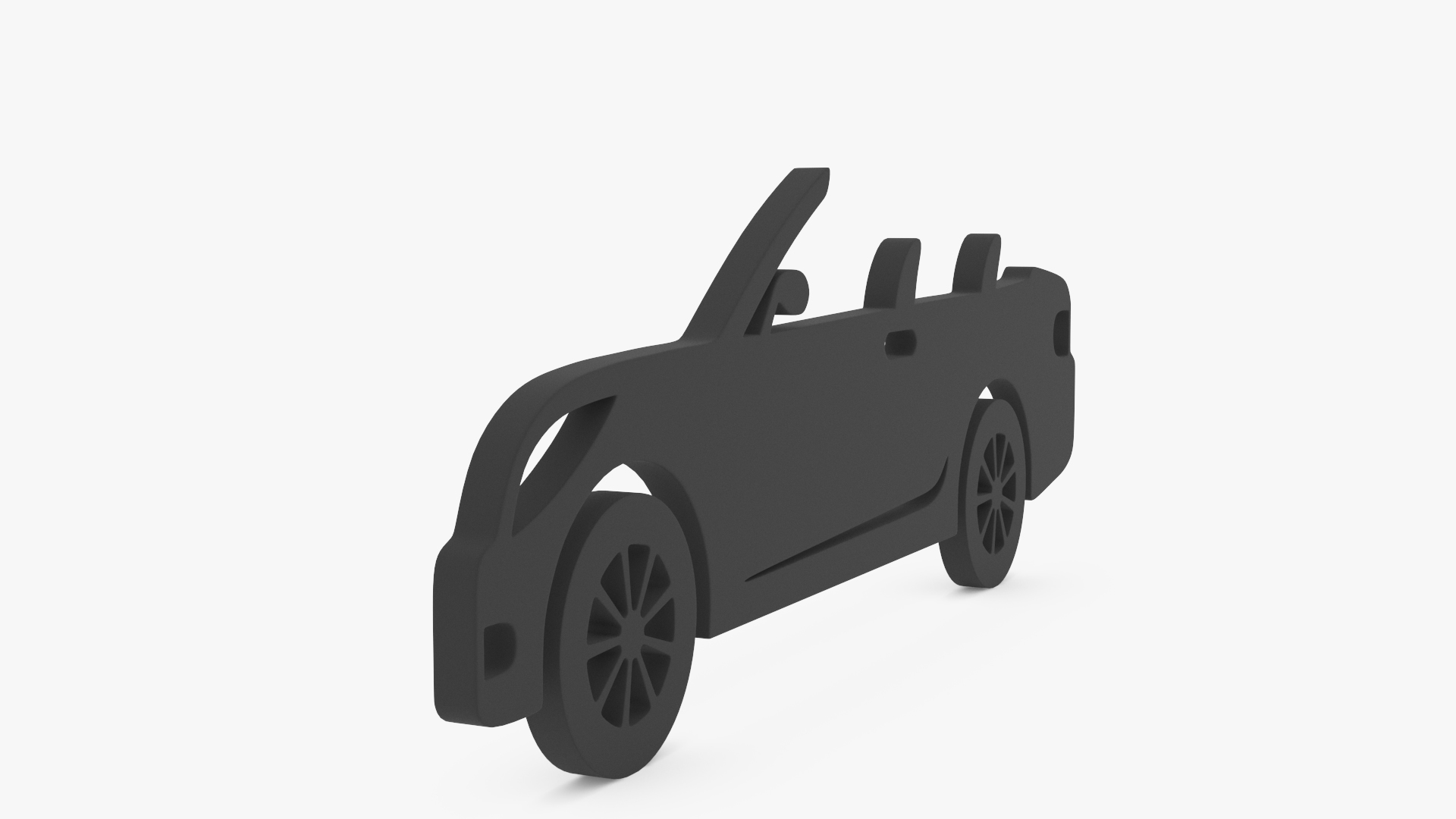 3D model Car Coupe Silhouette