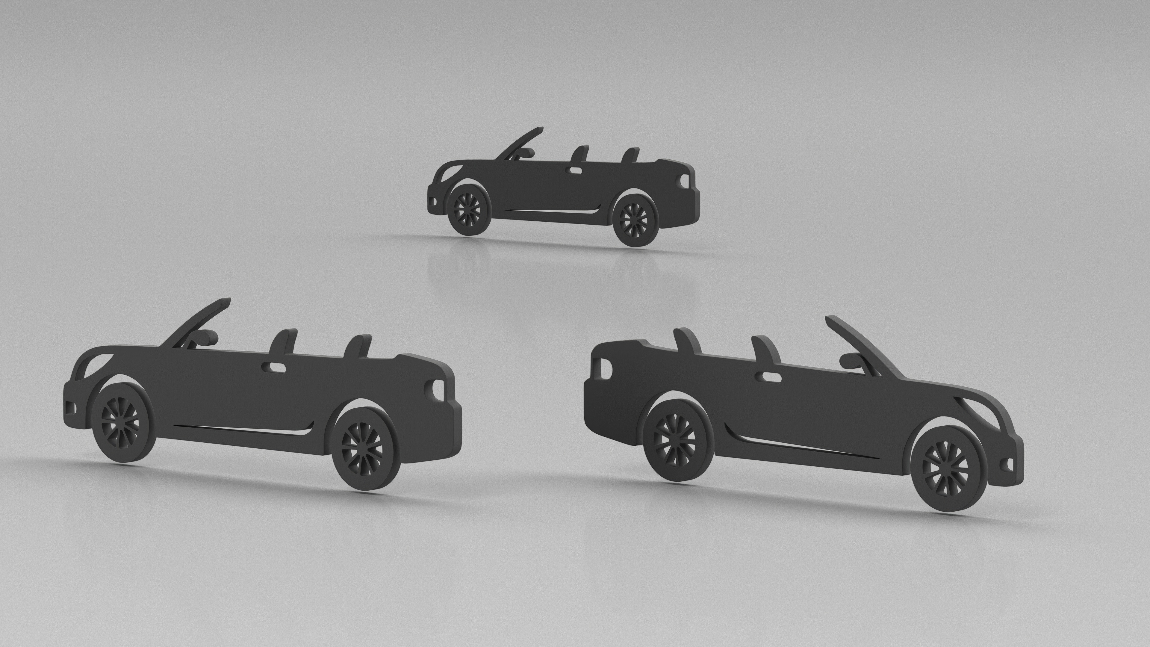 3D model Car Coupe Silhouette