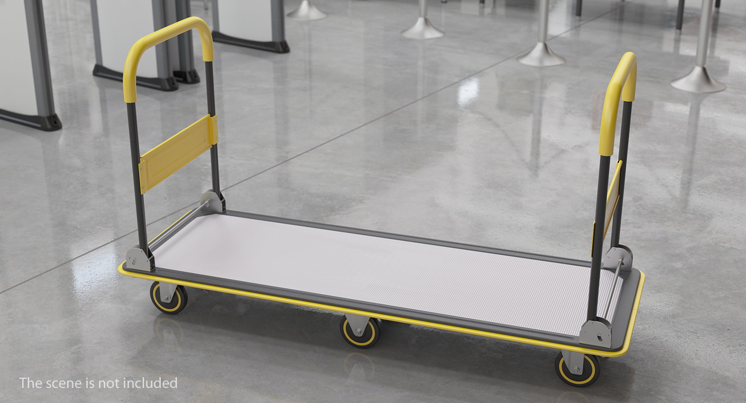 Platform Hand Truck Trolley 3D