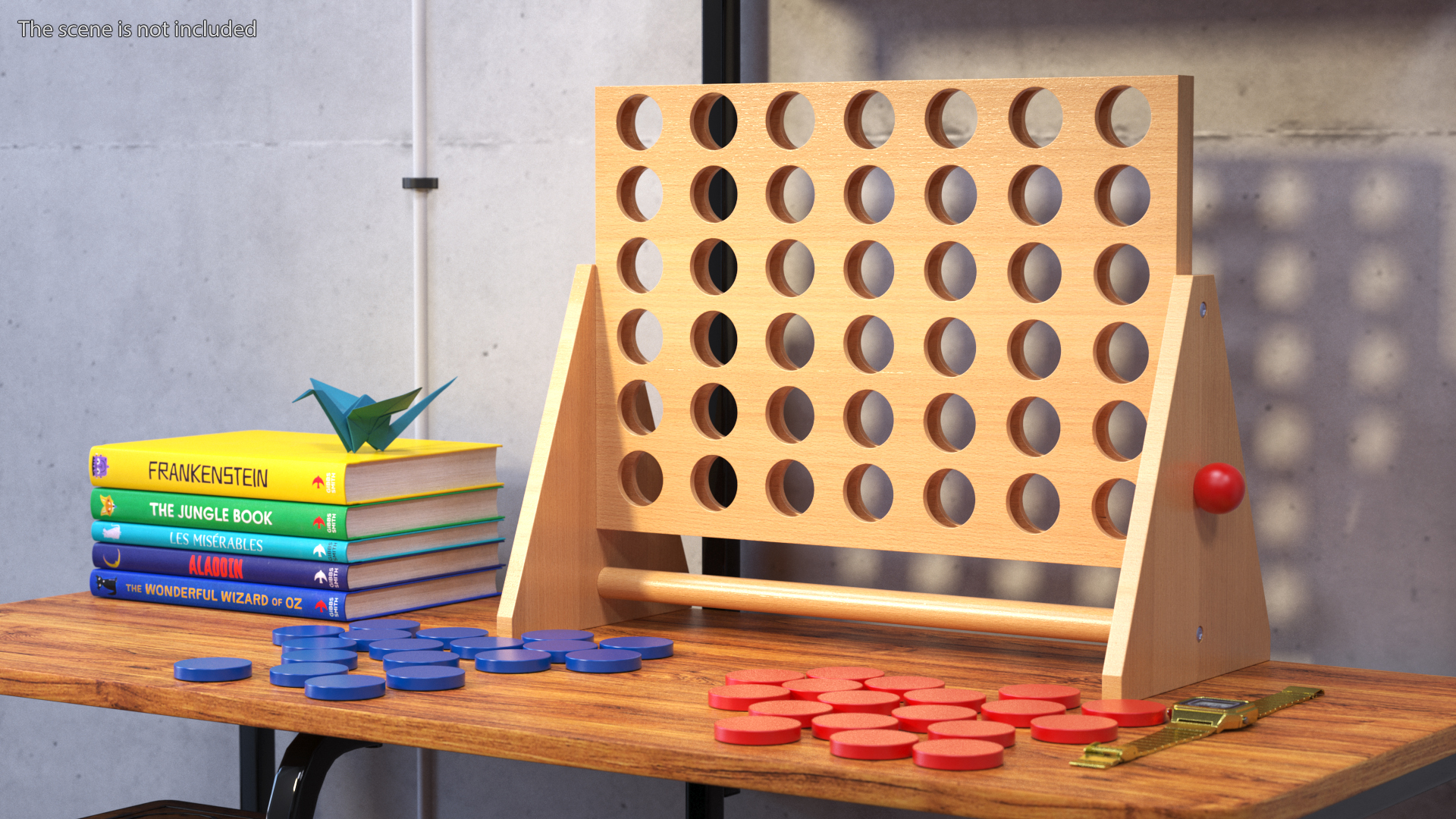 3D model Puissance 4 Game Ready Wooden Board