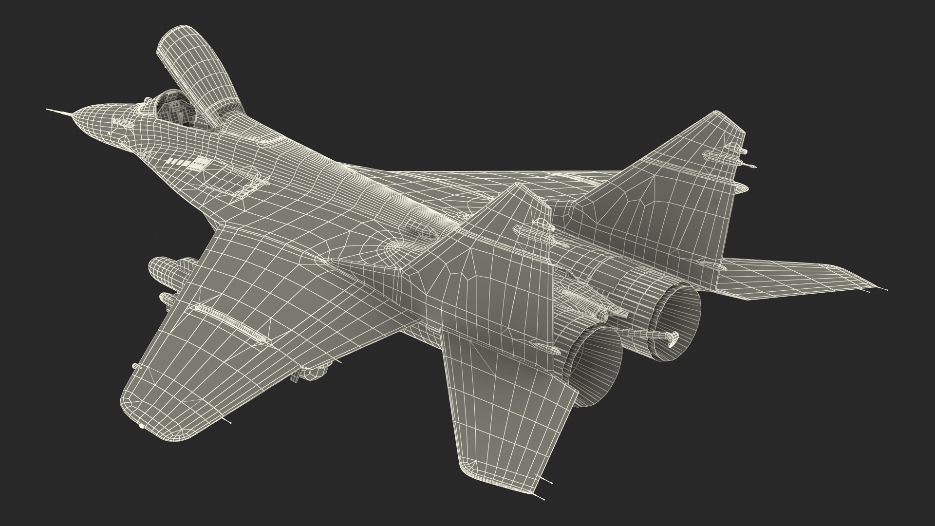 MiG 29 Fighter Aircraft with Armament 3D