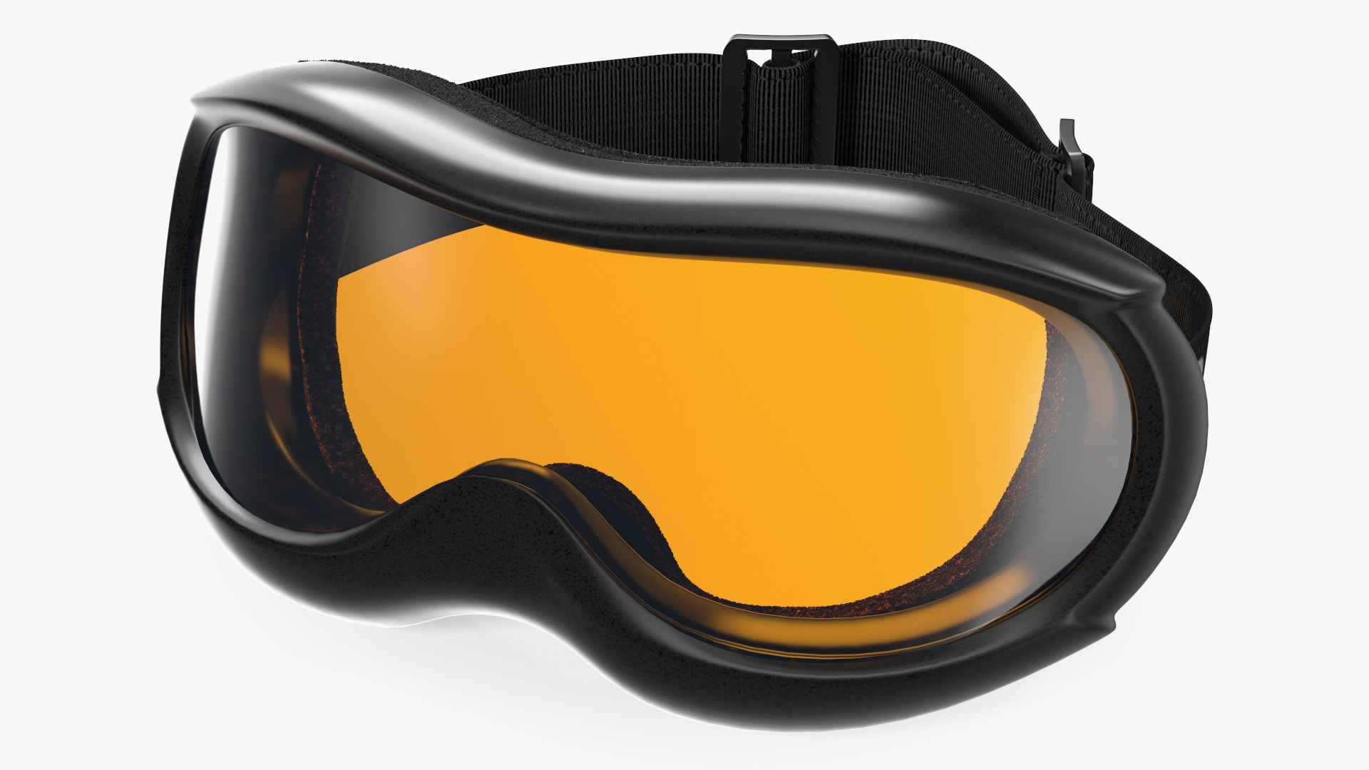 Ski Goggles Yellow Glass 3D model