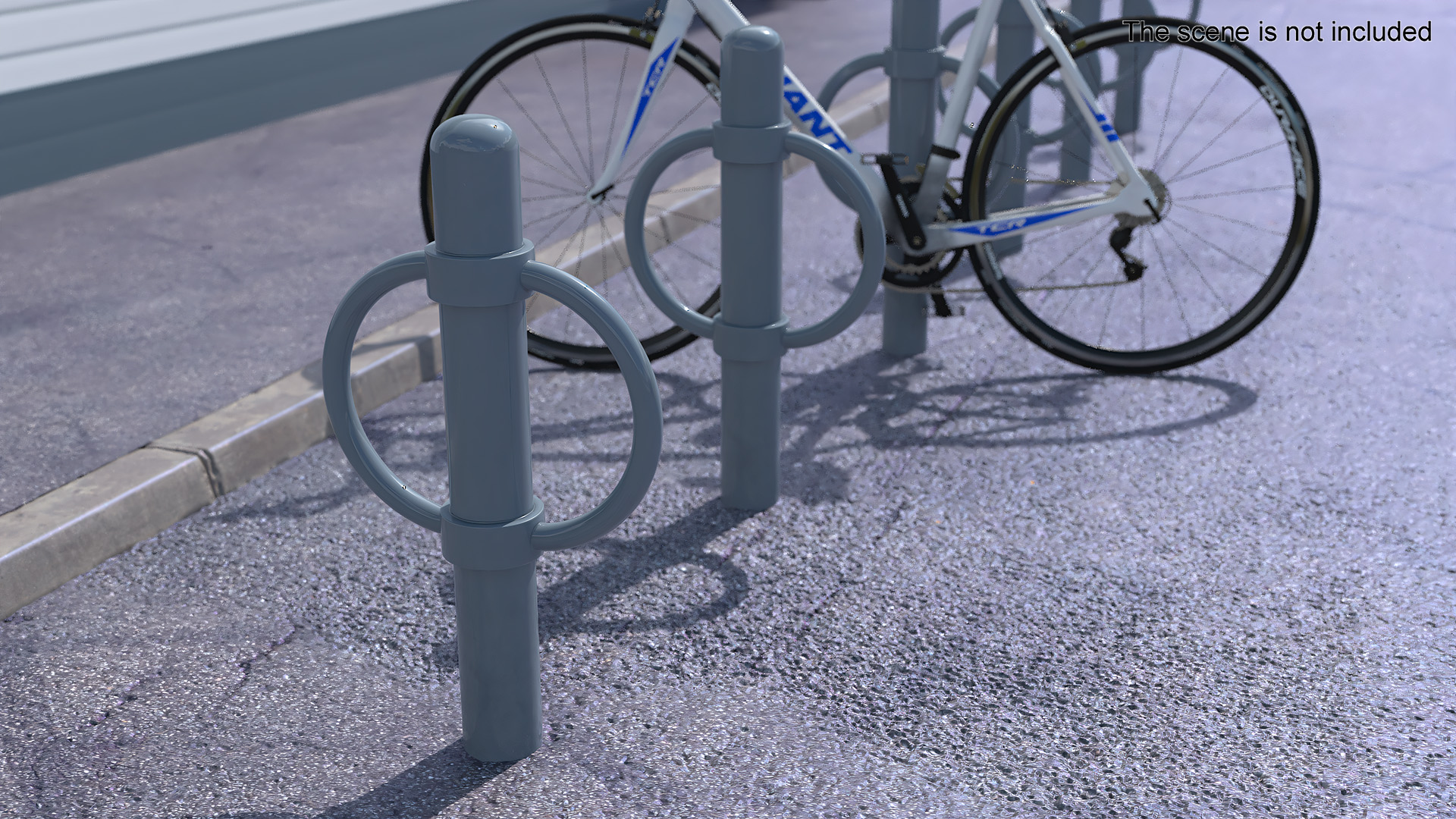 Bicycle Street Rack Grey 3D model