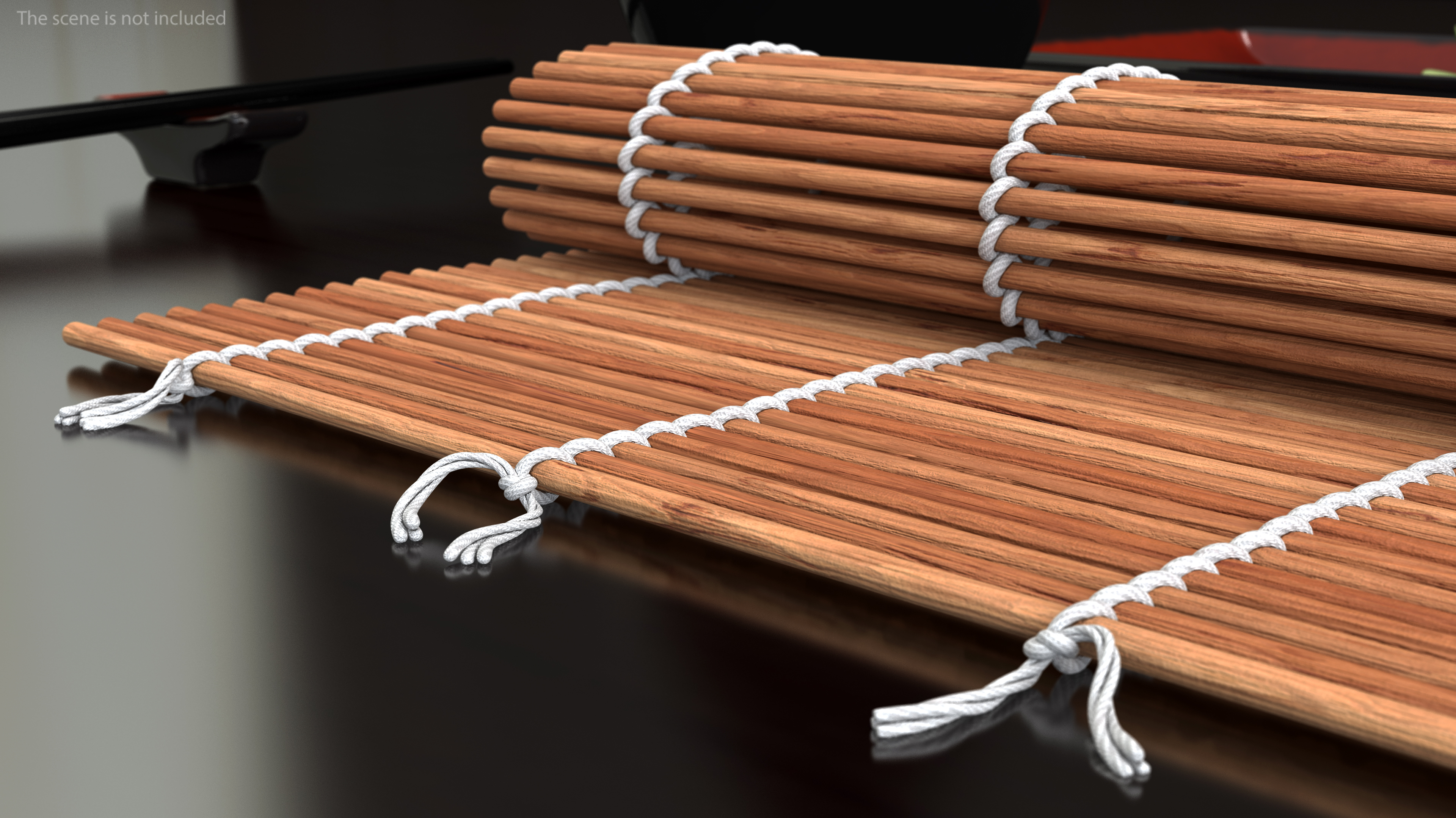 Bamboo Sushi Rolling Mat 3D model