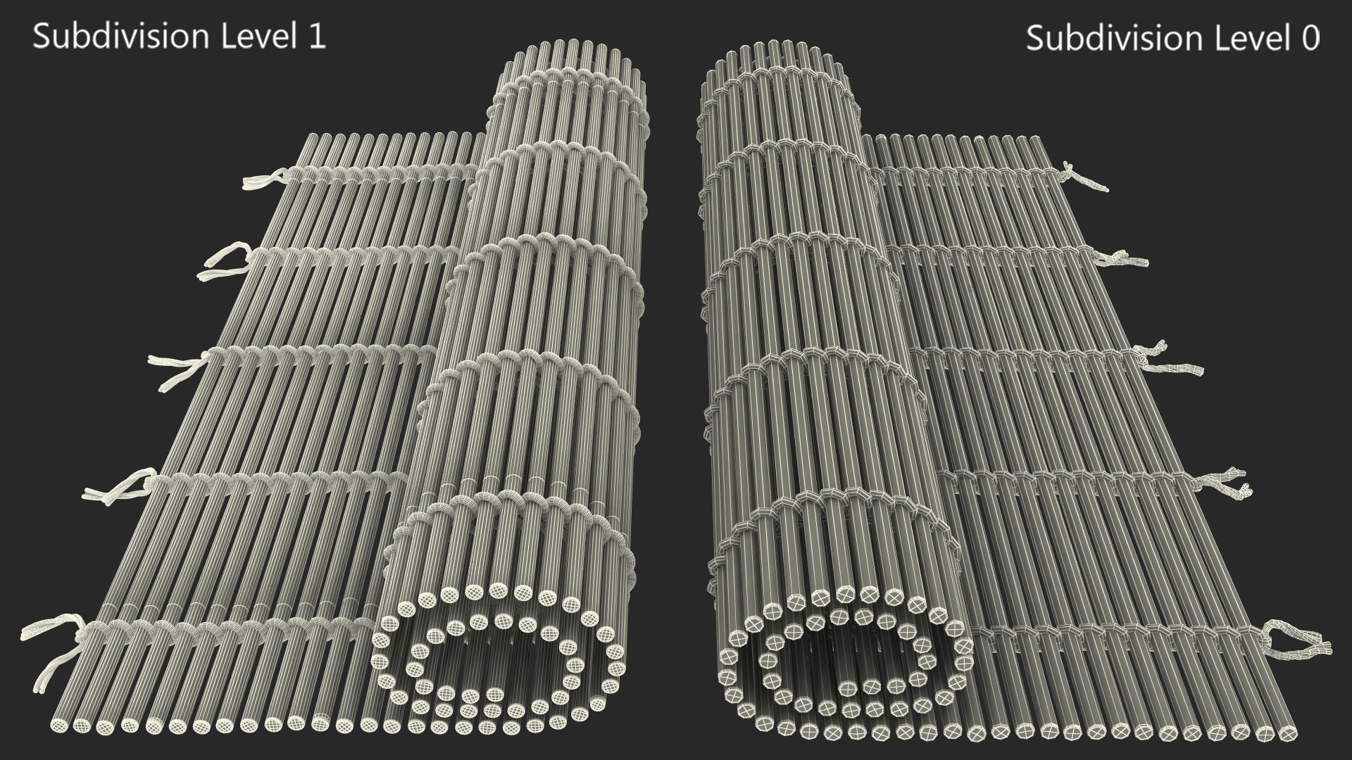 Bamboo Sushi Rolling Mat 3D model