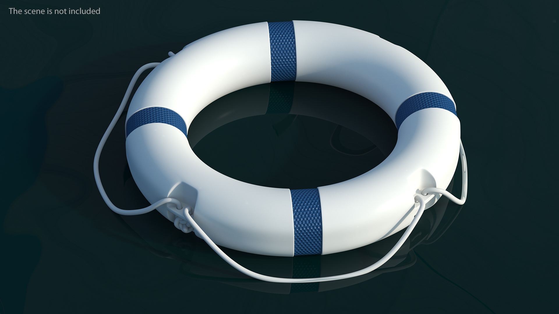 3D Lifebuoy Blue model