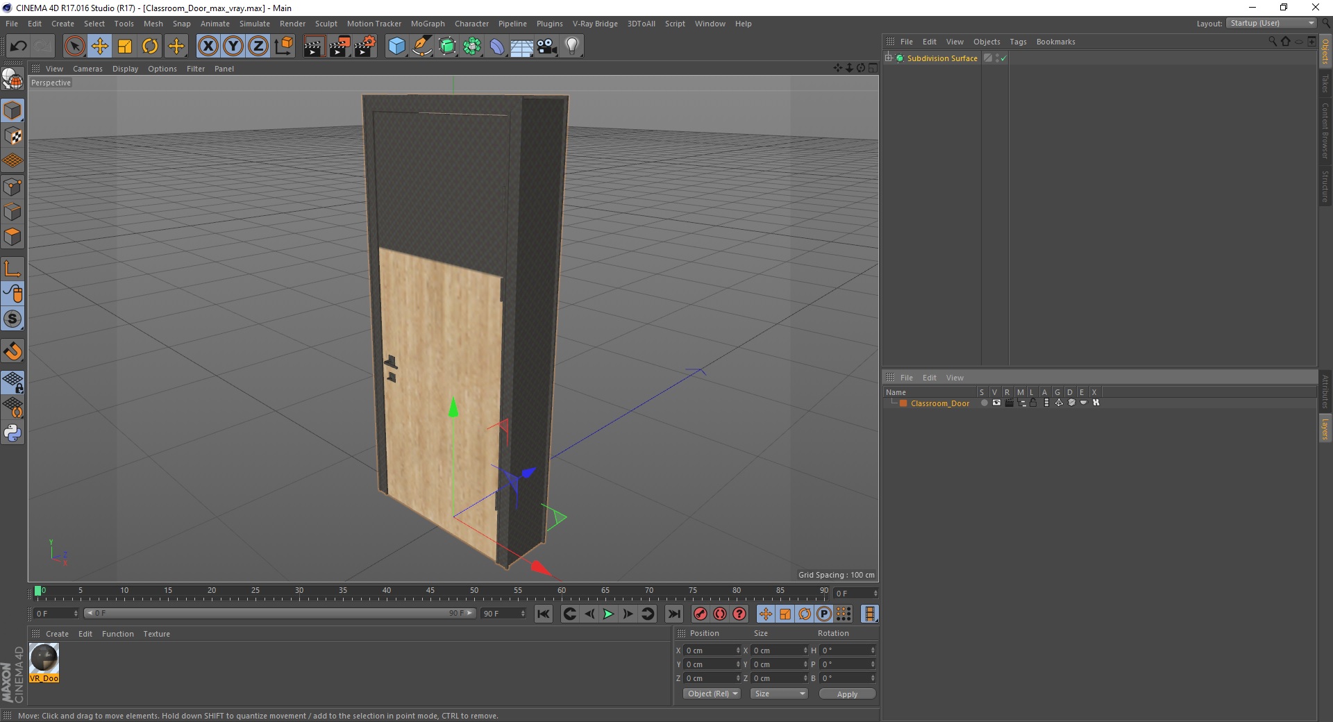 Classroom Door 3D model