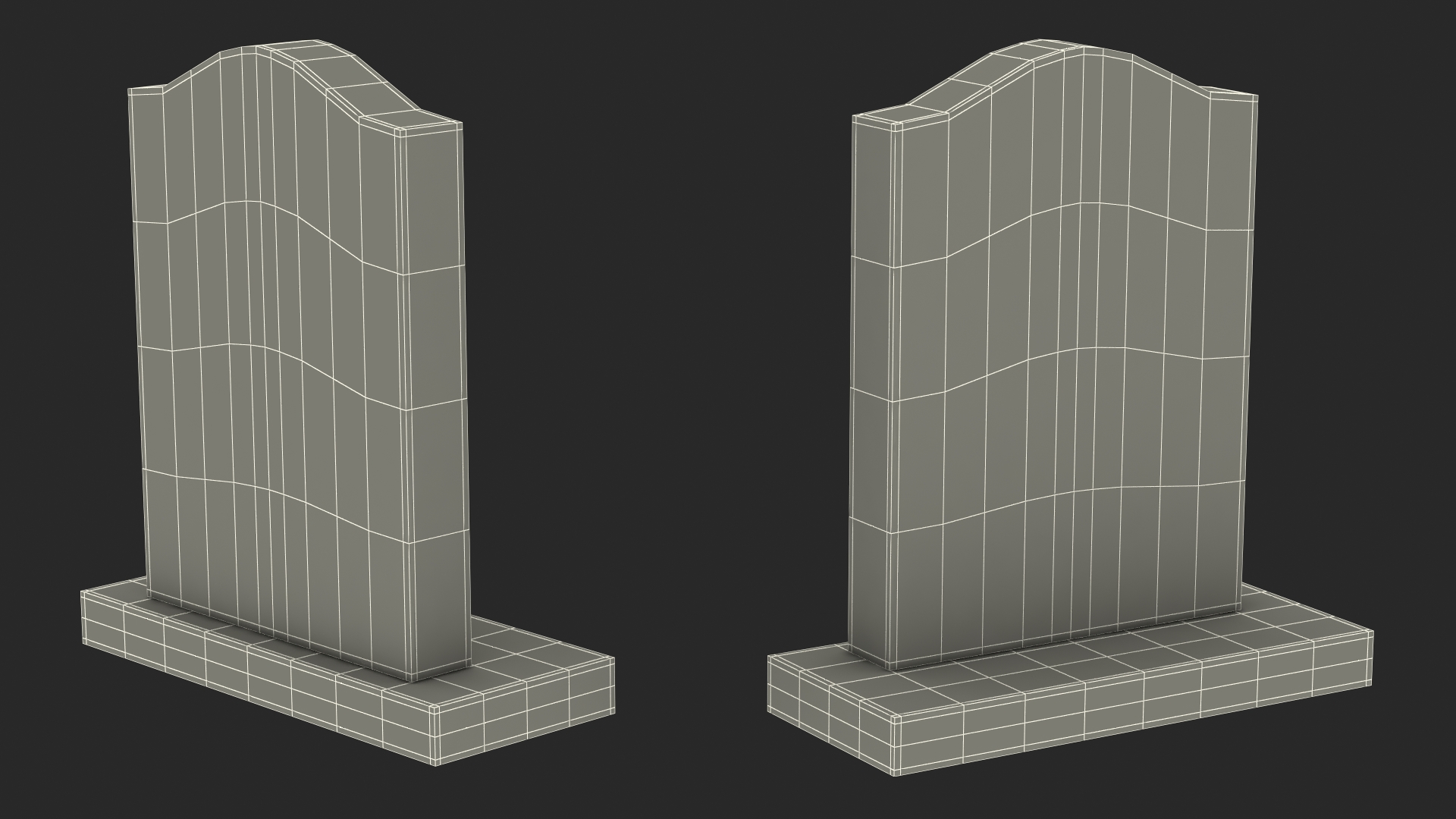 3D Granite Gravestone model