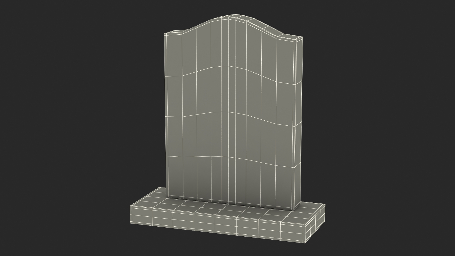 3D Granite Gravestone model