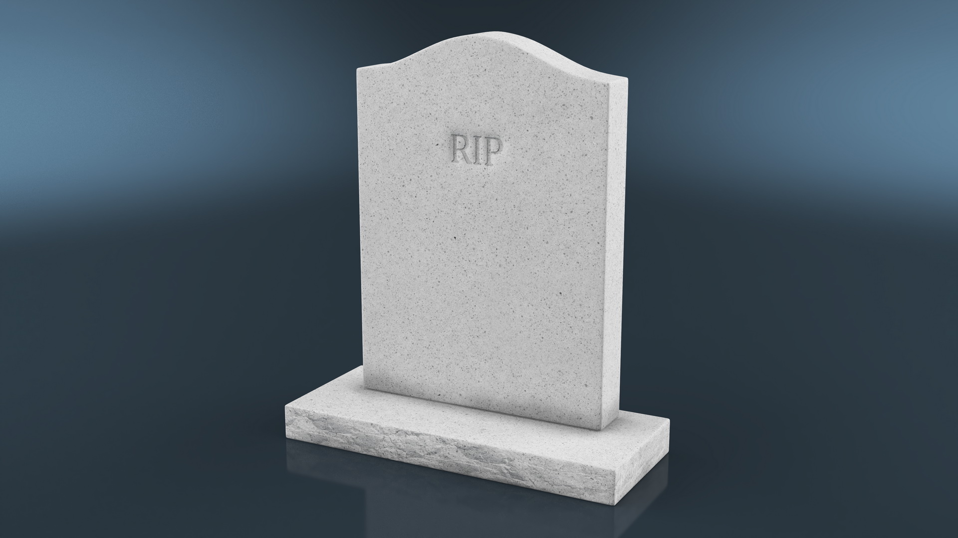 3D Granite Gravestone model