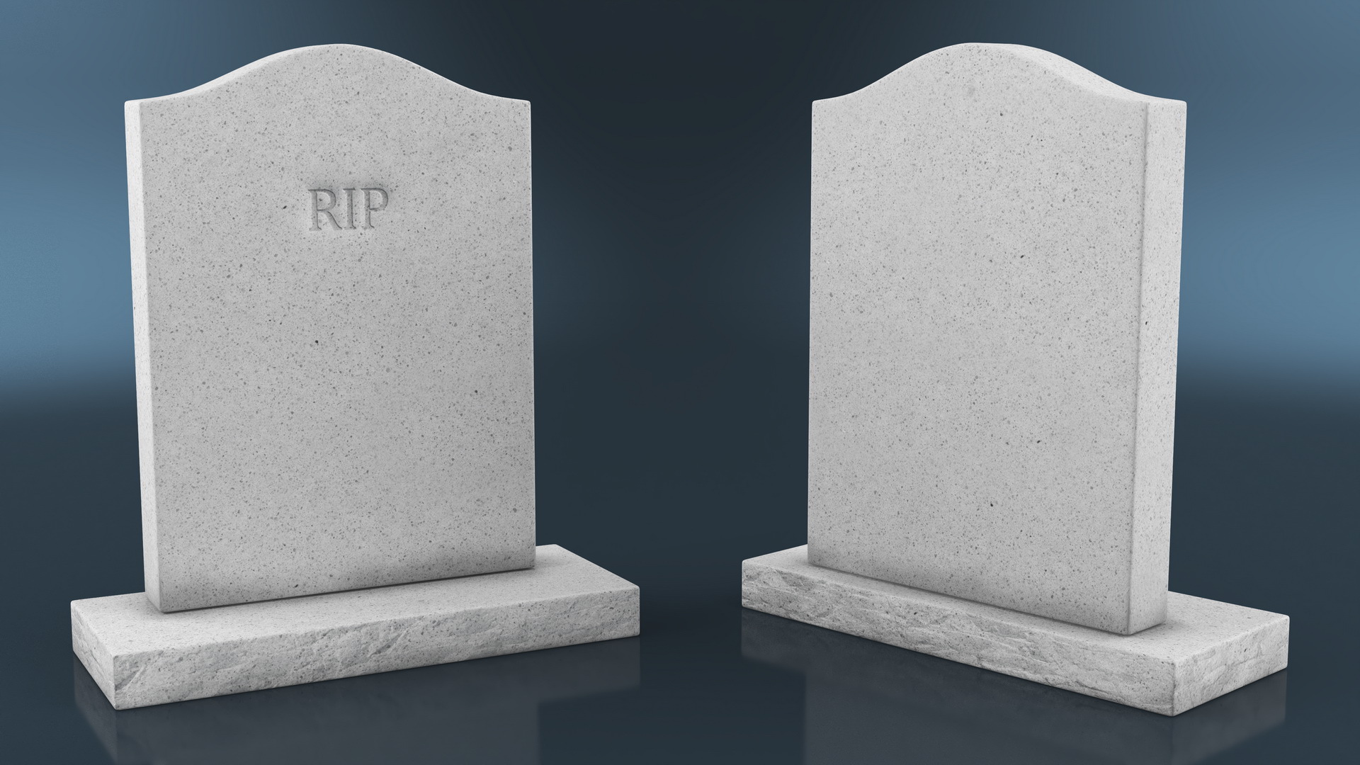 3D Granite Gravestone model