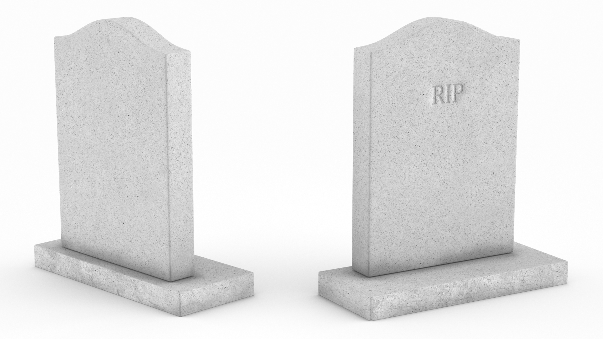 3D Granite Gravestone model