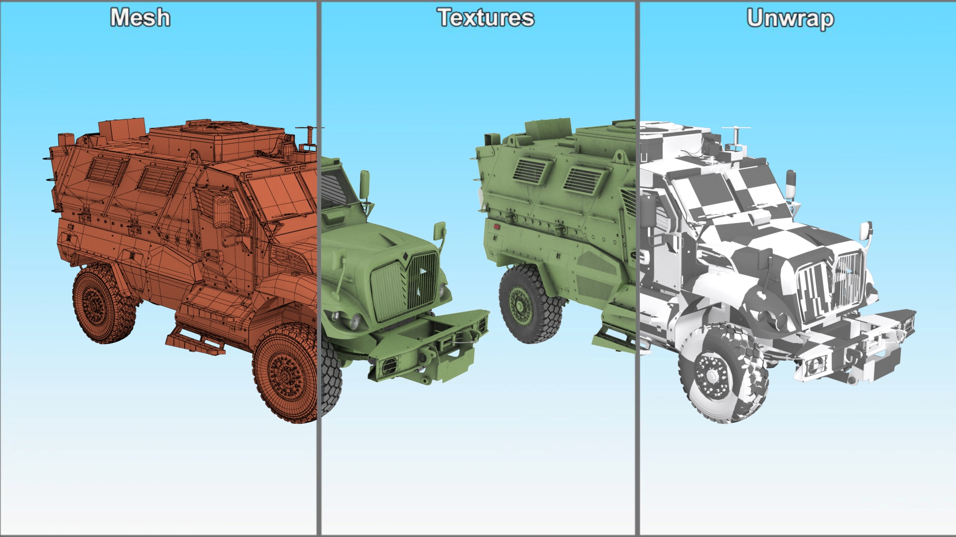 Armored Fighting Vehicle Green Rigged 3D