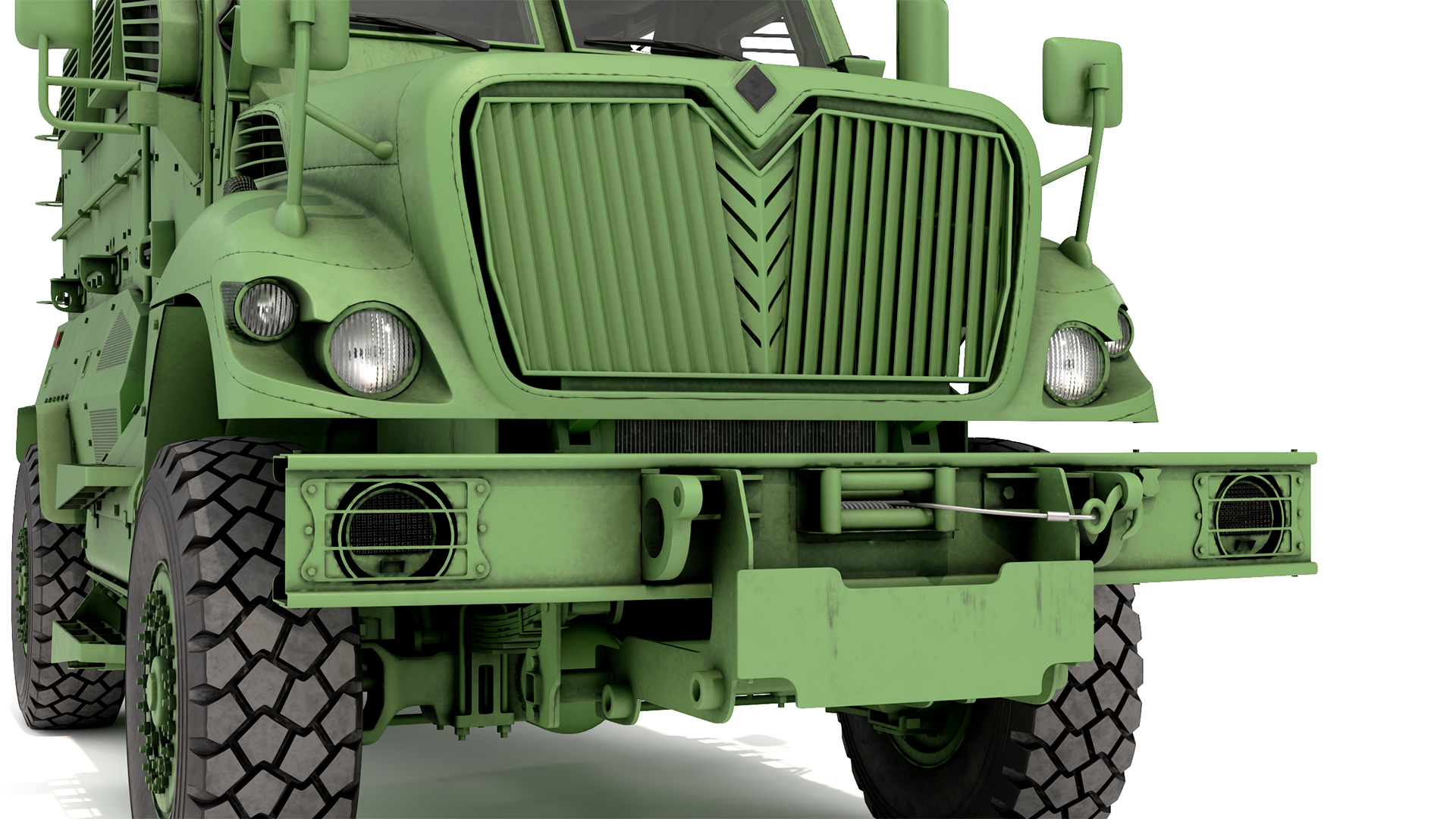 Armored Fighting Vehicle Green Rigged 3D