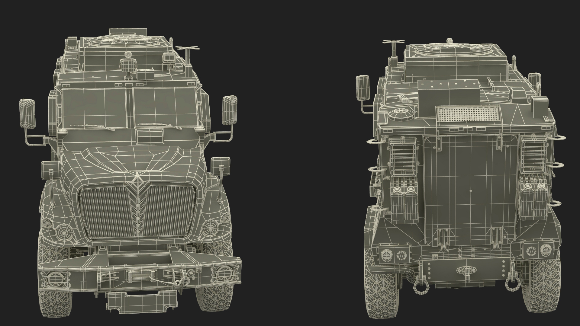 Armored Fighting Vehicle Green Rigged 3D