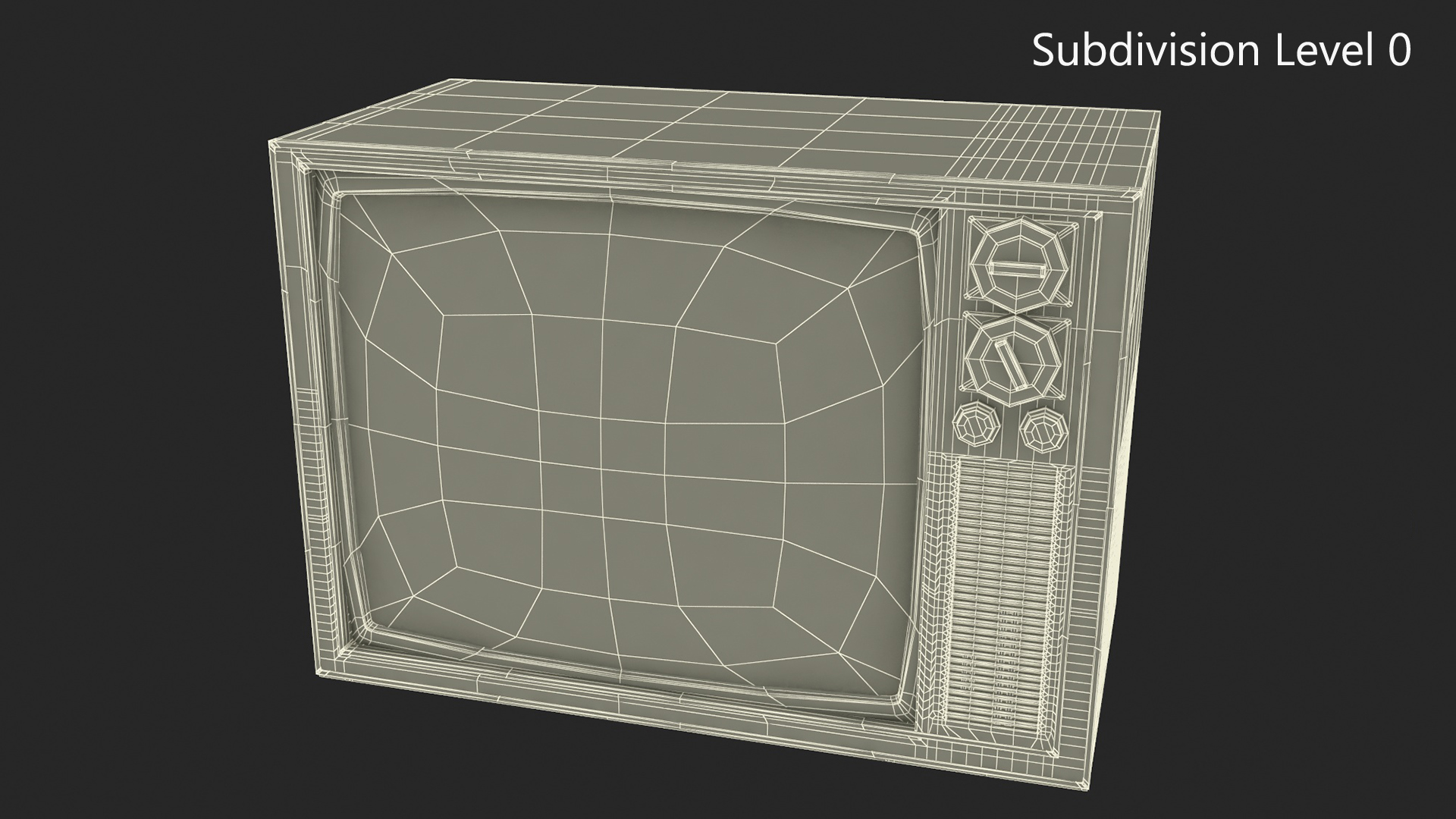 3D model Vintage TV