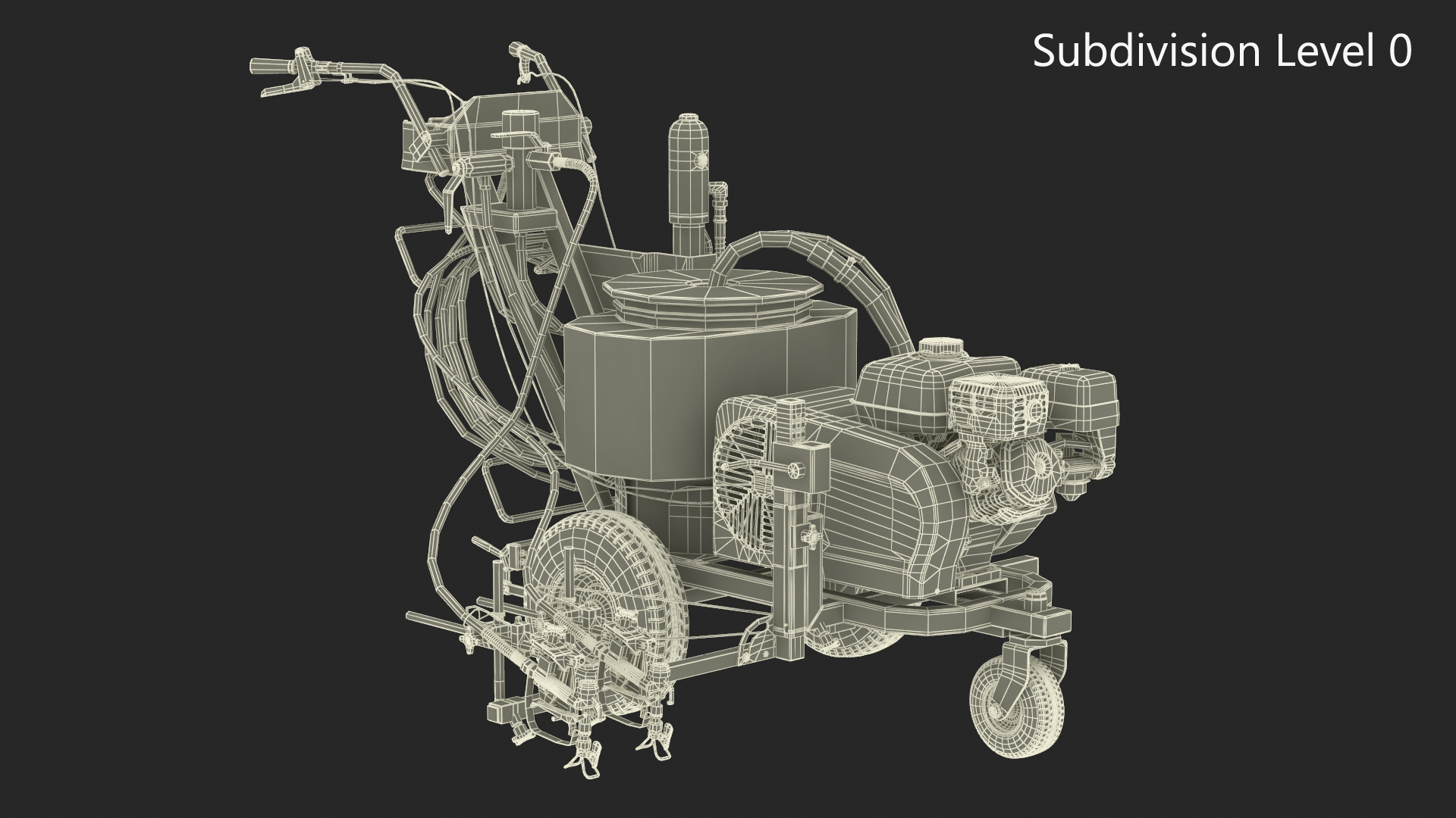 Line Painting Machine Titan PowrLiner 4955 Rigged 3D model