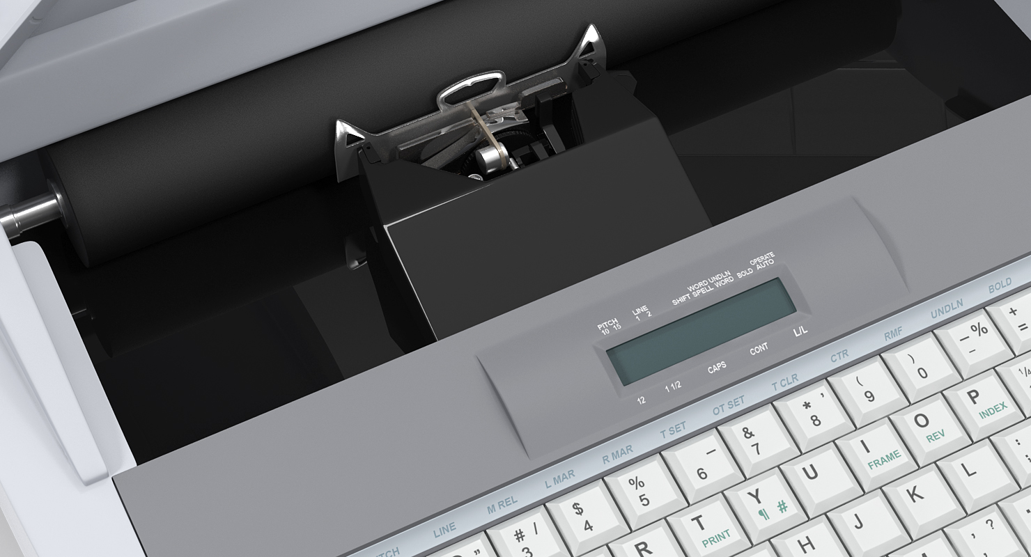 Electronic Typewriter Generic 3D model