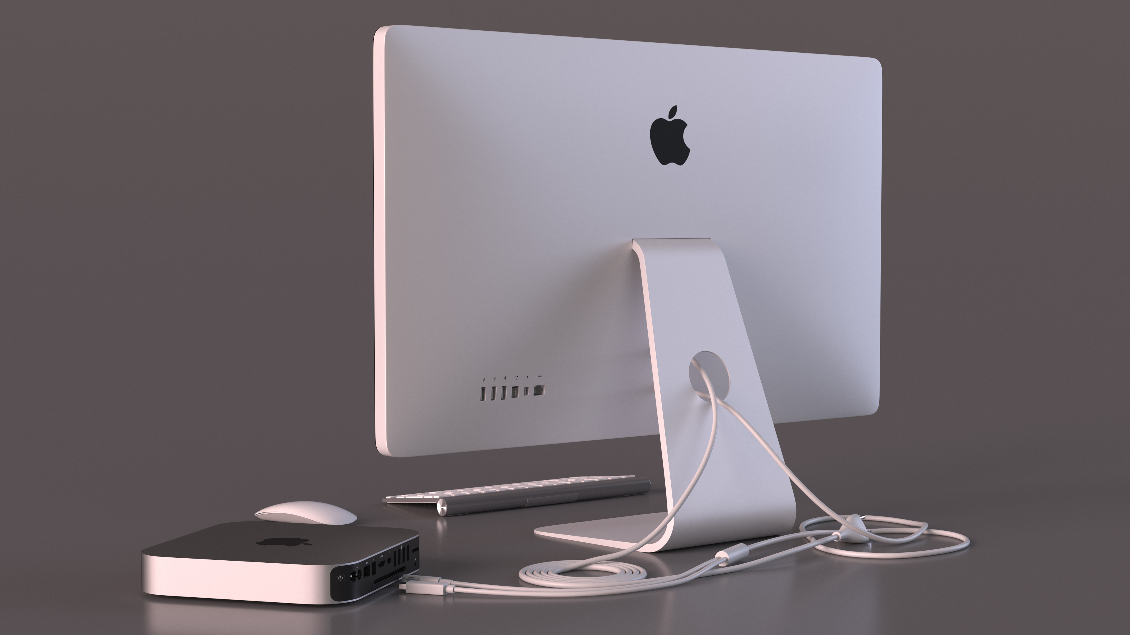 3D Mac Mini with Monitor