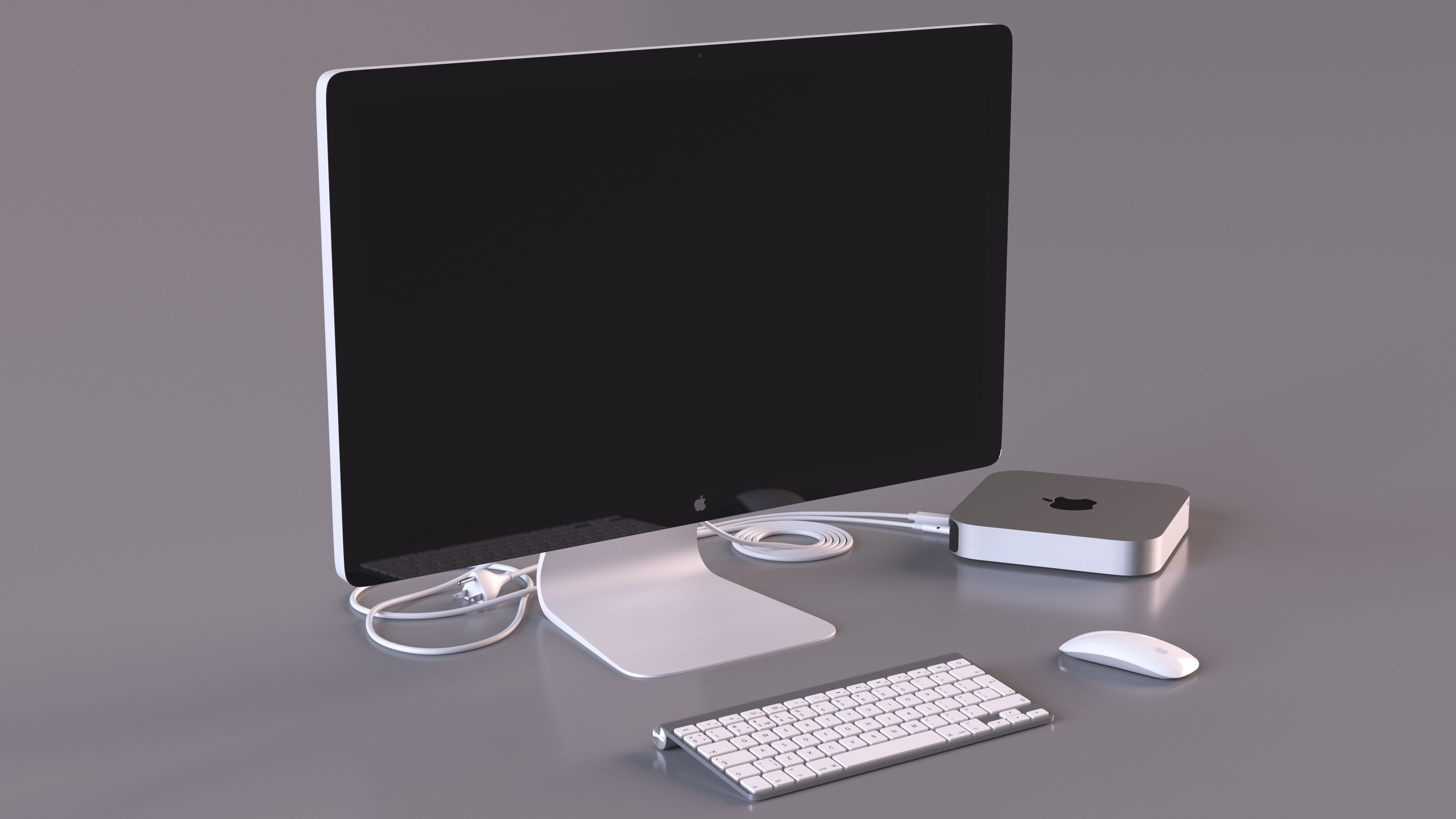 3D Mac Mini with Monitor