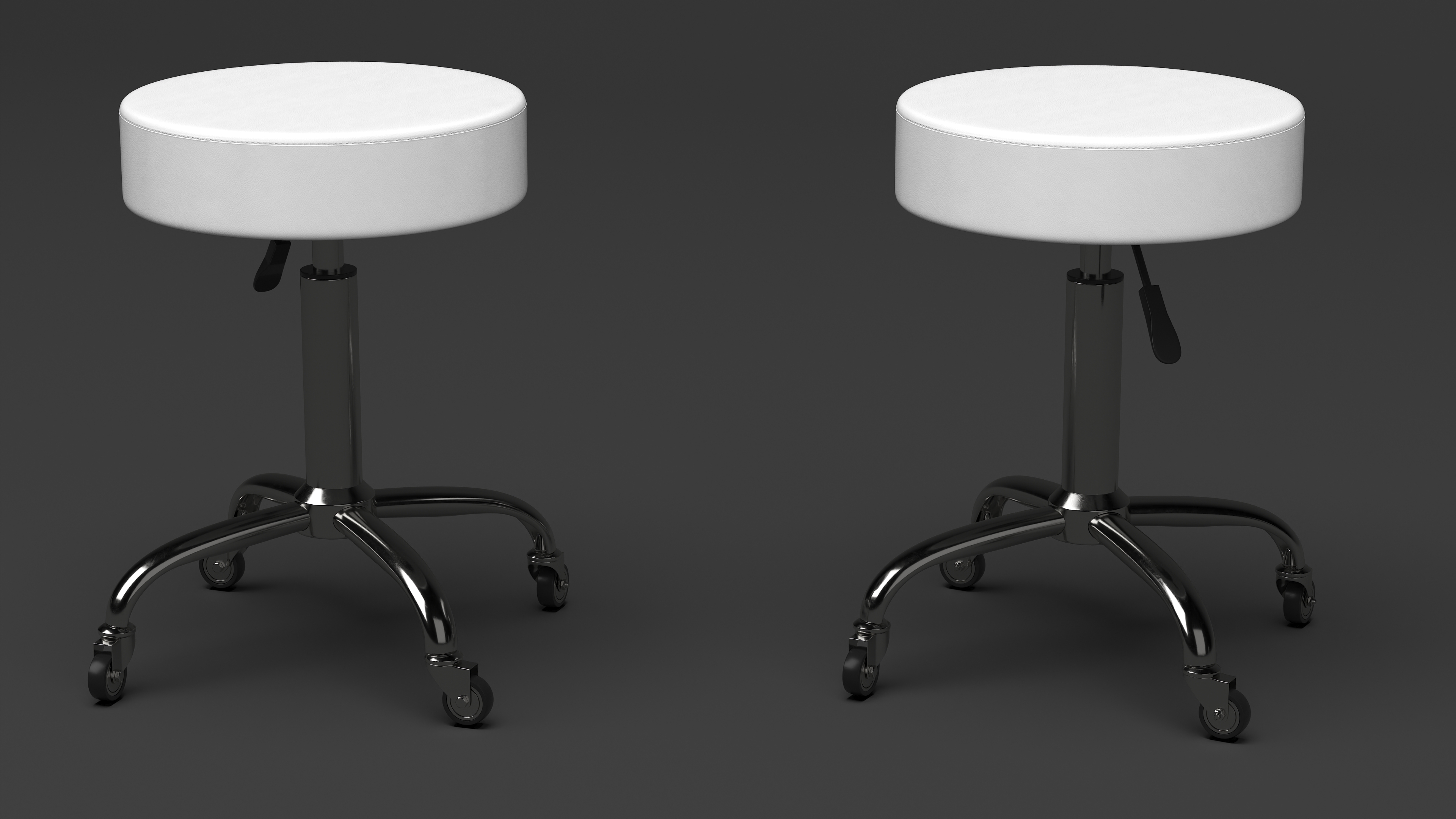 3D model Rolling Medical Spa Stool