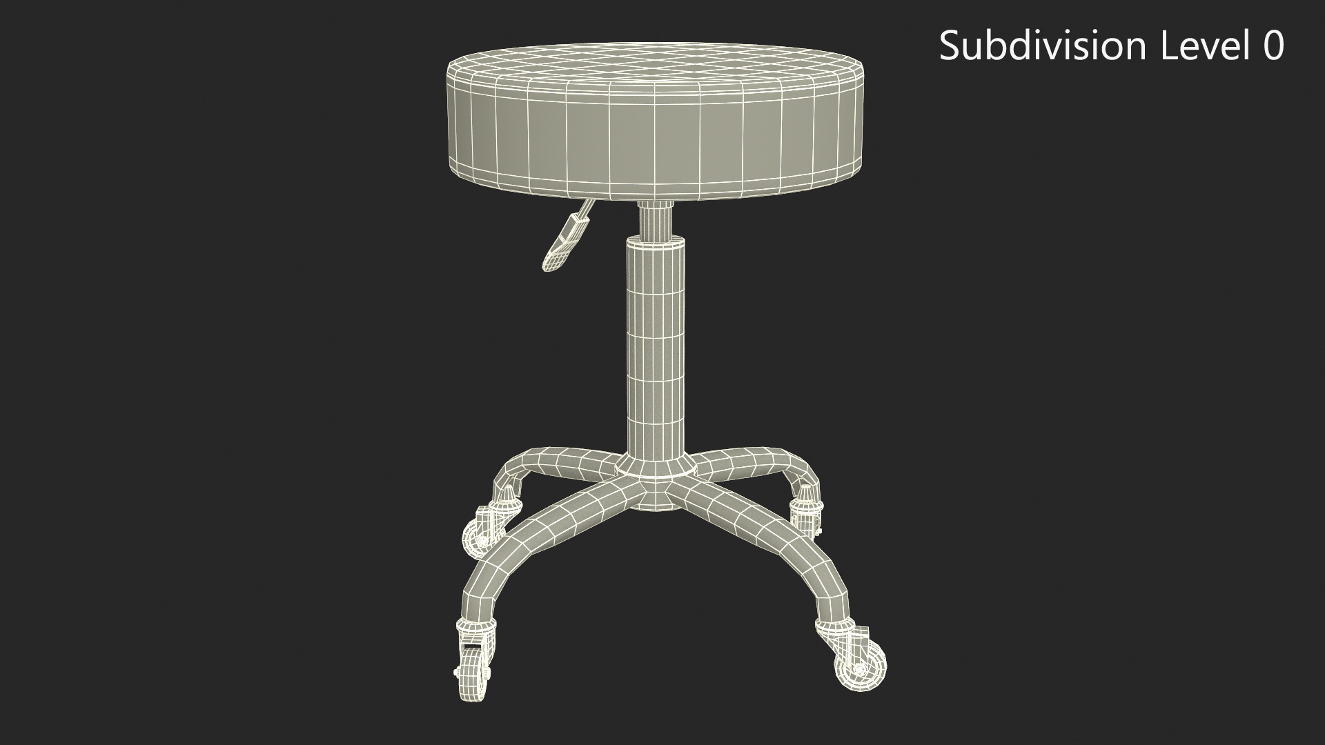 3D model Rolling Medical Spa Stool