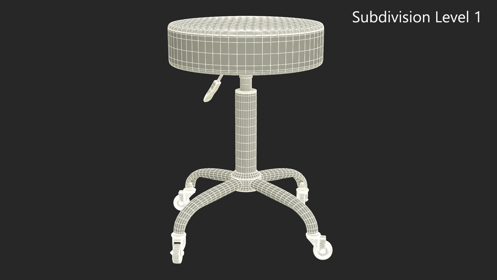 3D model Rolling Medical Spa Stool