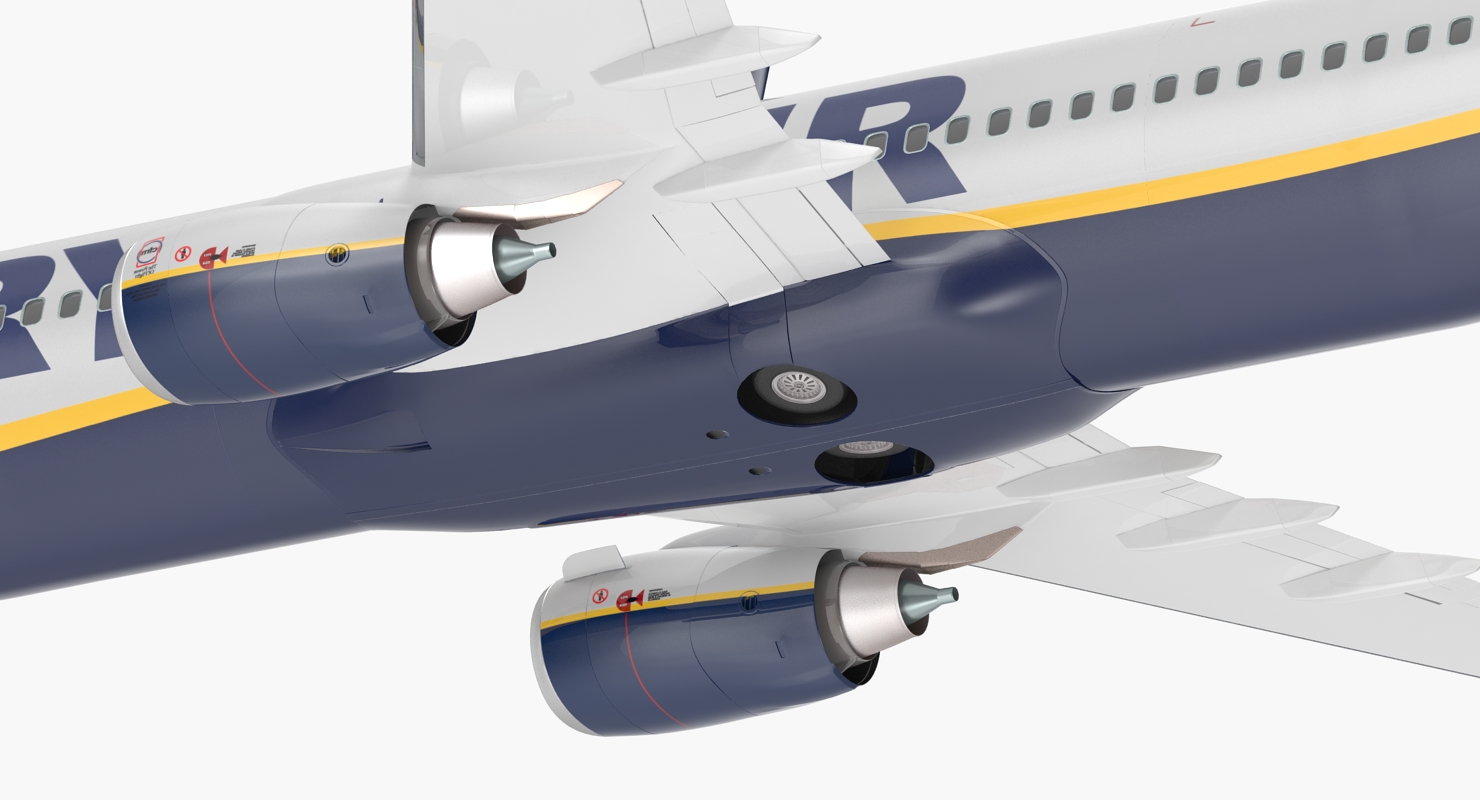 Boeing 737 800 Ryanair Rigged 3D model