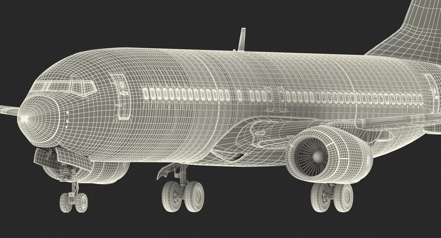 Boeing 737 800 Ryanair Rigged 3D model