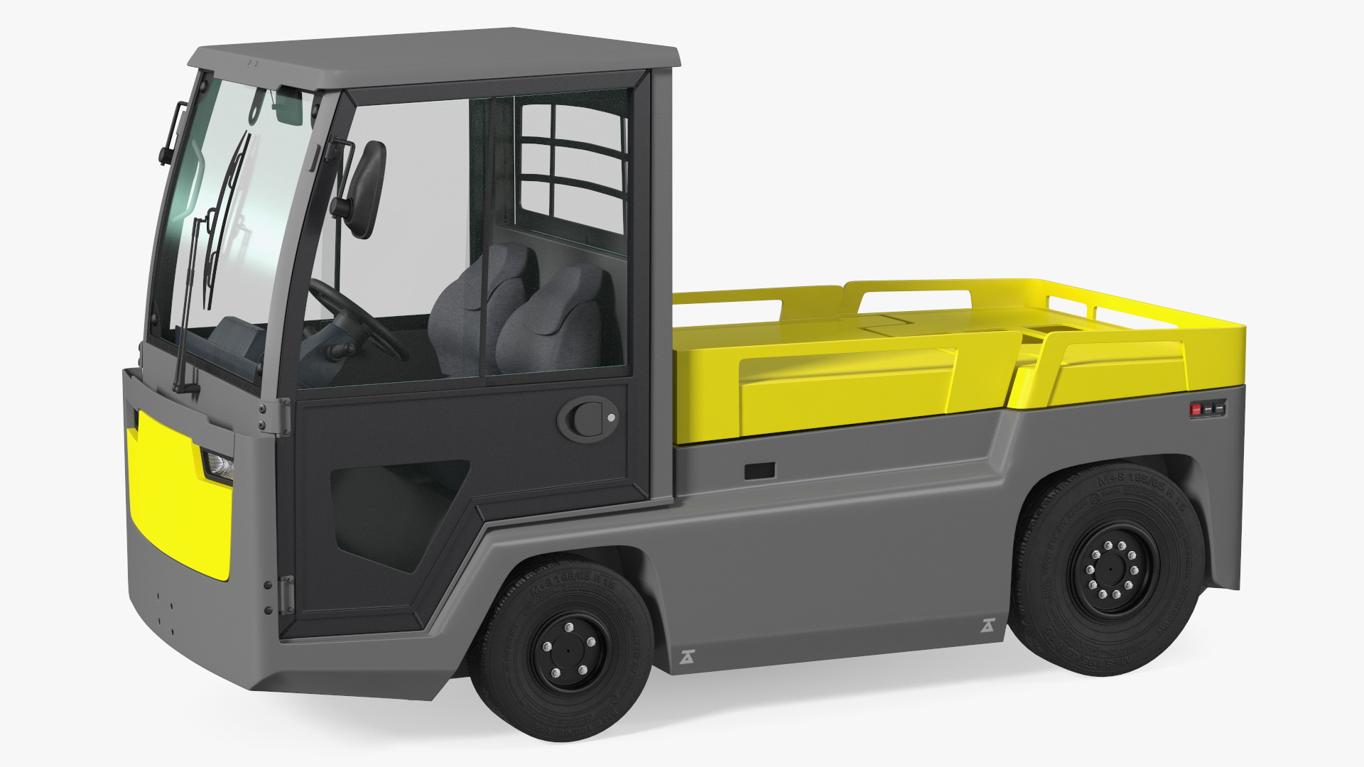 3D model Electric Tow Tractor with Driver Cabin Rigged