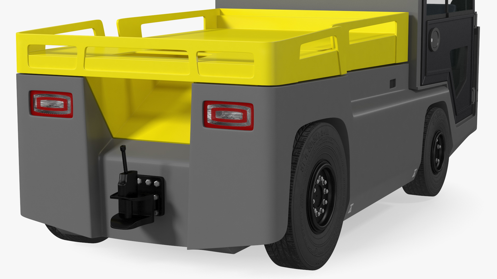 3D model Electric Tow Tractor with Driver Cabin Rigged