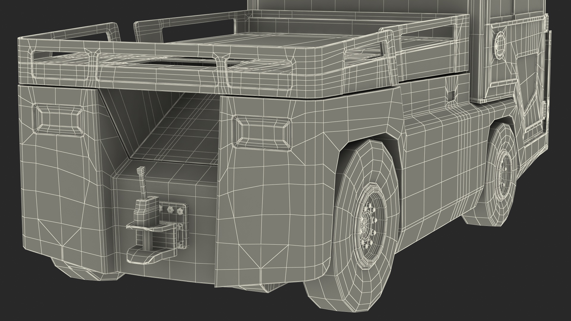 3D model Electric Tow Tractor with Driver Cabin Rigged