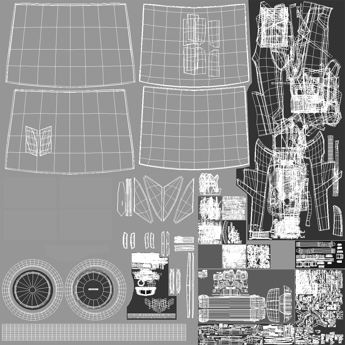 Six Door Limousine Generic Simple Interior 3D