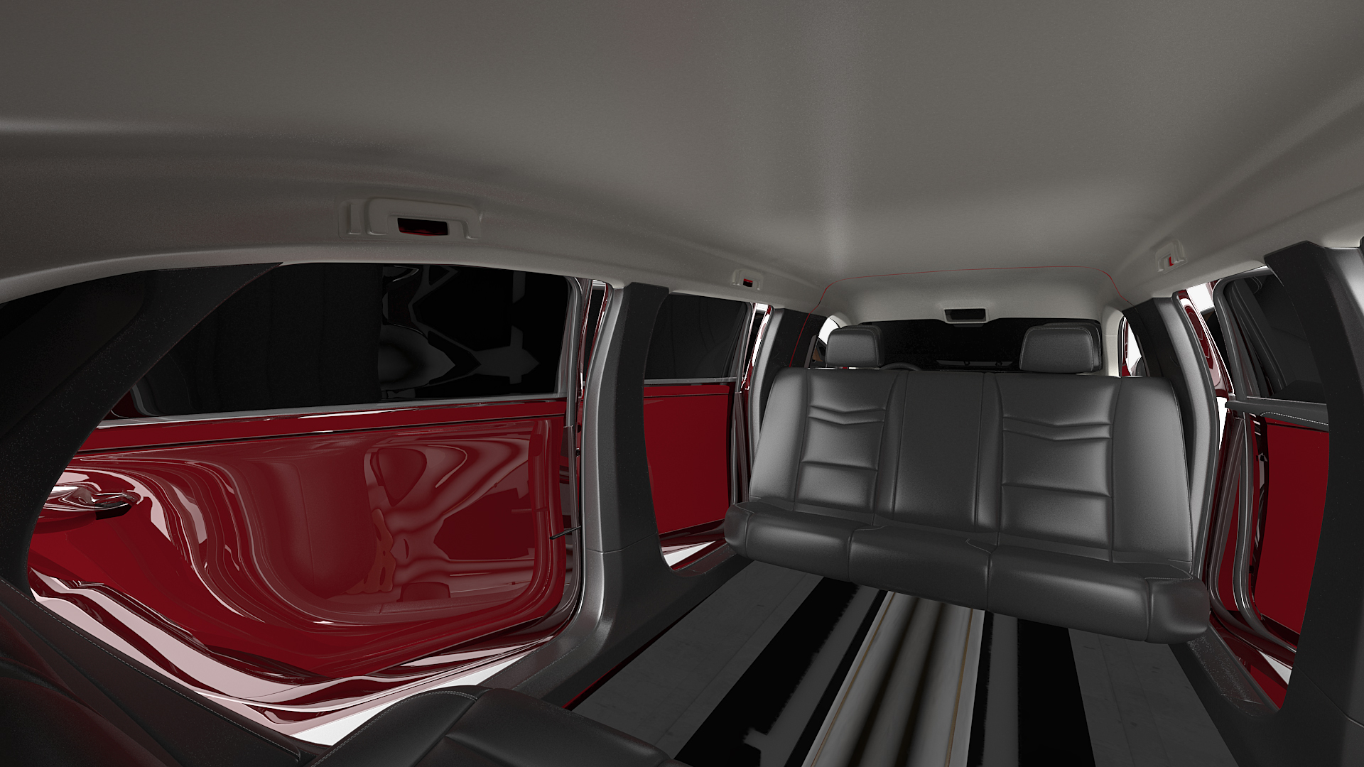 Six Door Limousine Generic Simple Interior 3D