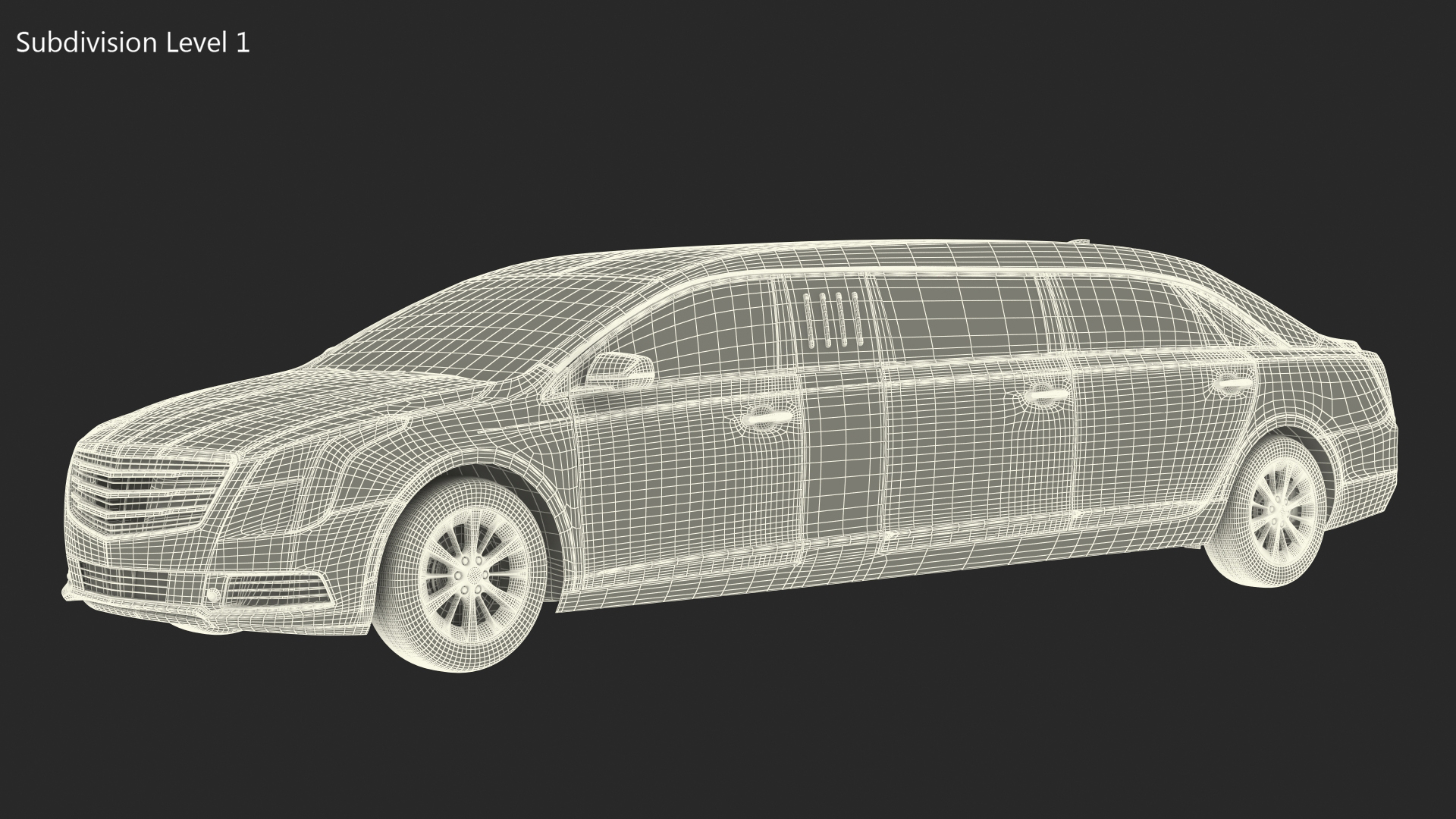 Six Door Limousine Generic Simple Interior 3D