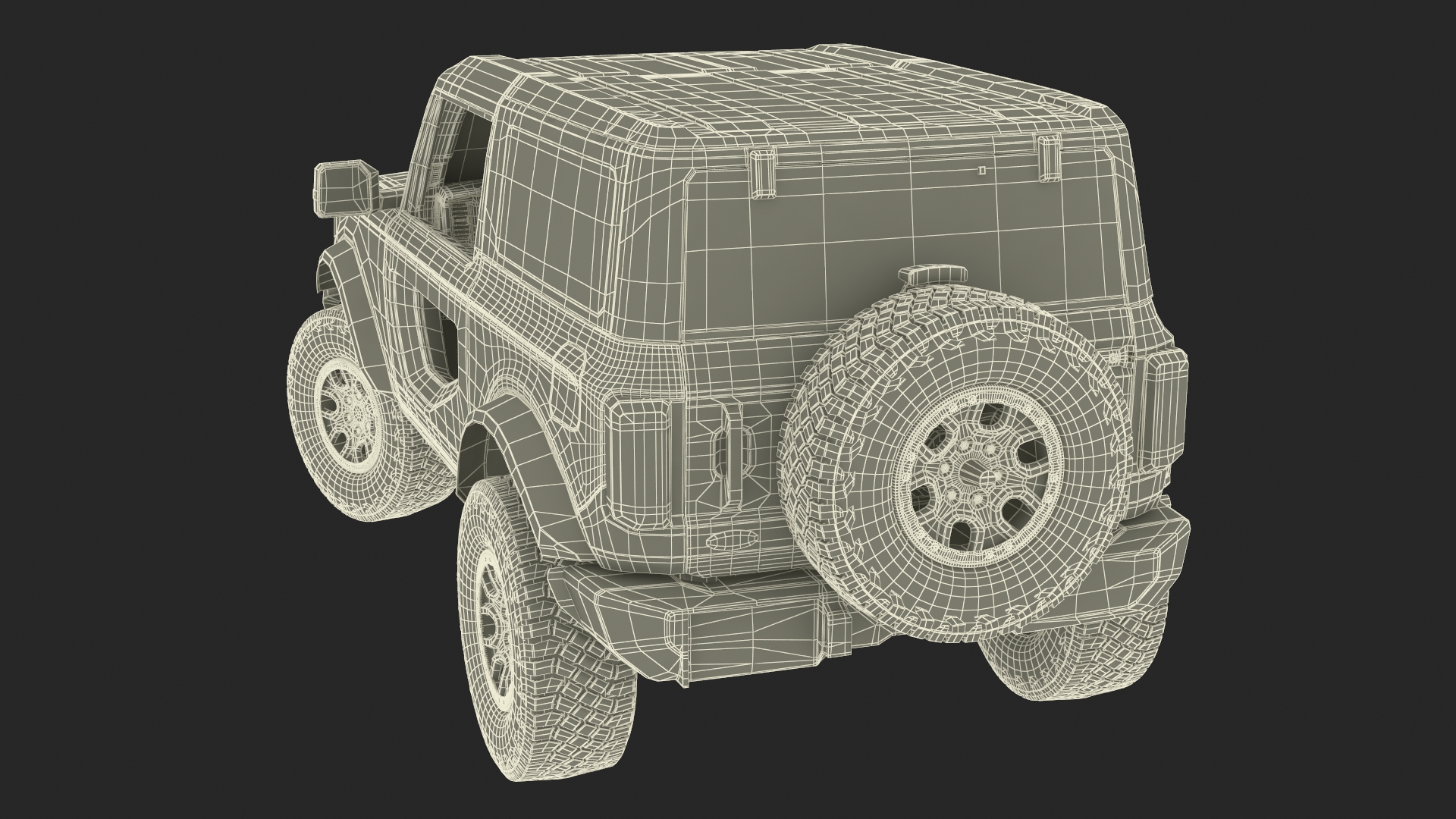 Ford Bronco Off Road SUV Antimatter Blue Rigged 3D