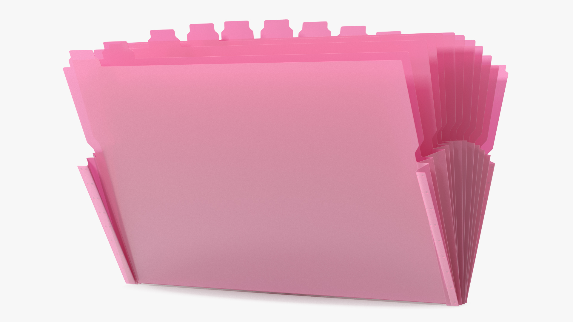 Pocket File Folders Open Pink 3D model