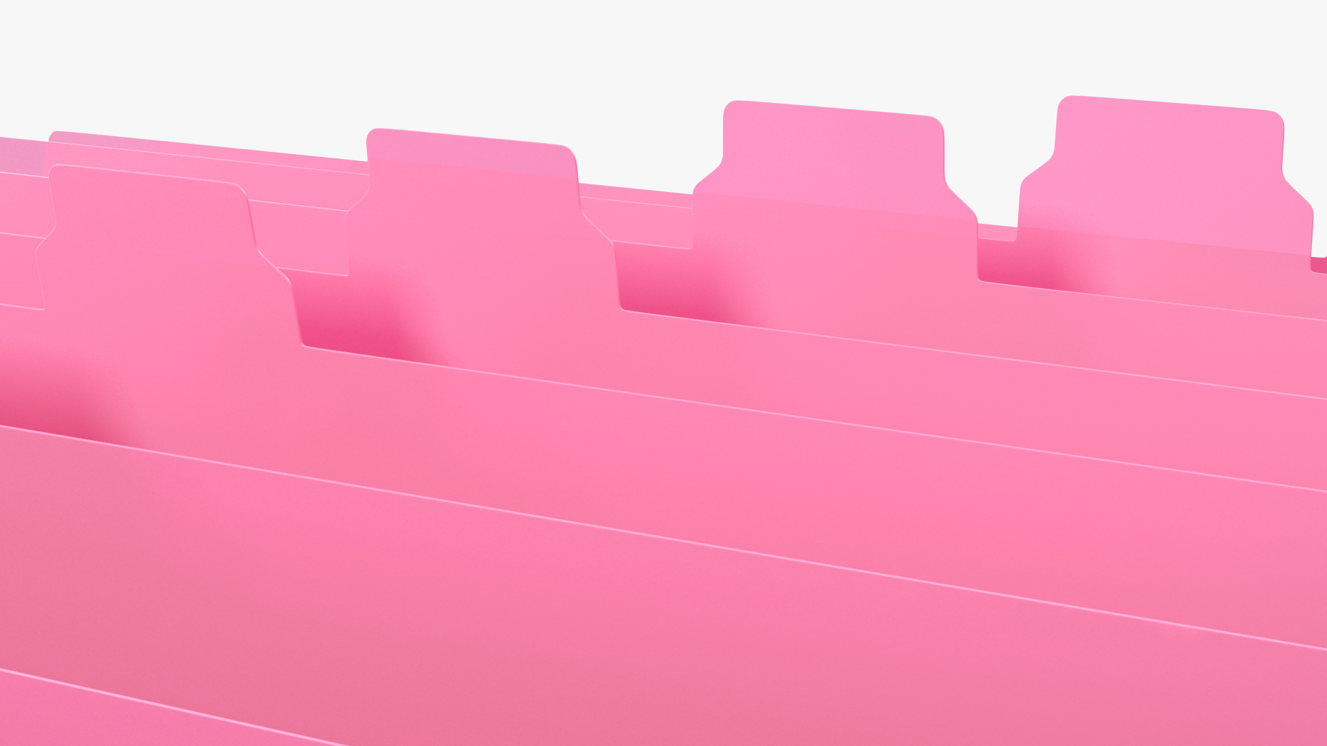 Pocket File Folders Open Pink 3D model