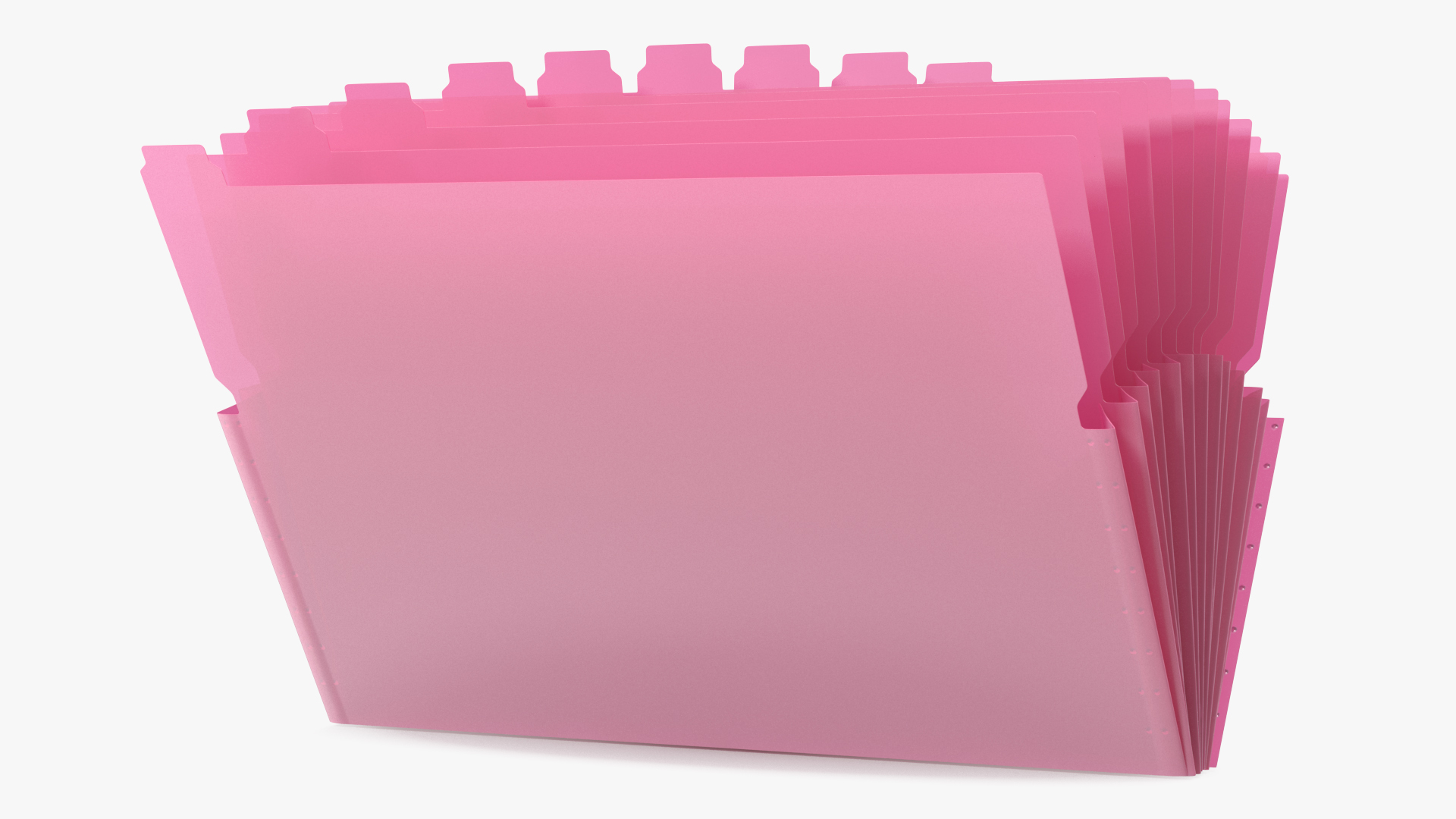 Pocket File Folders Open Pink 3D model