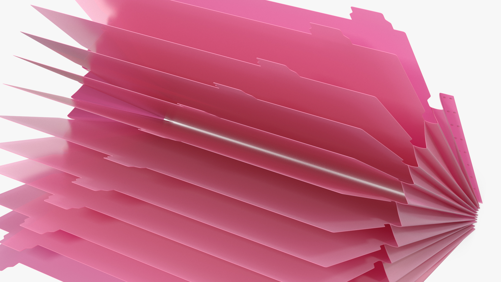 Pocket File Folders Open Pink 3D model