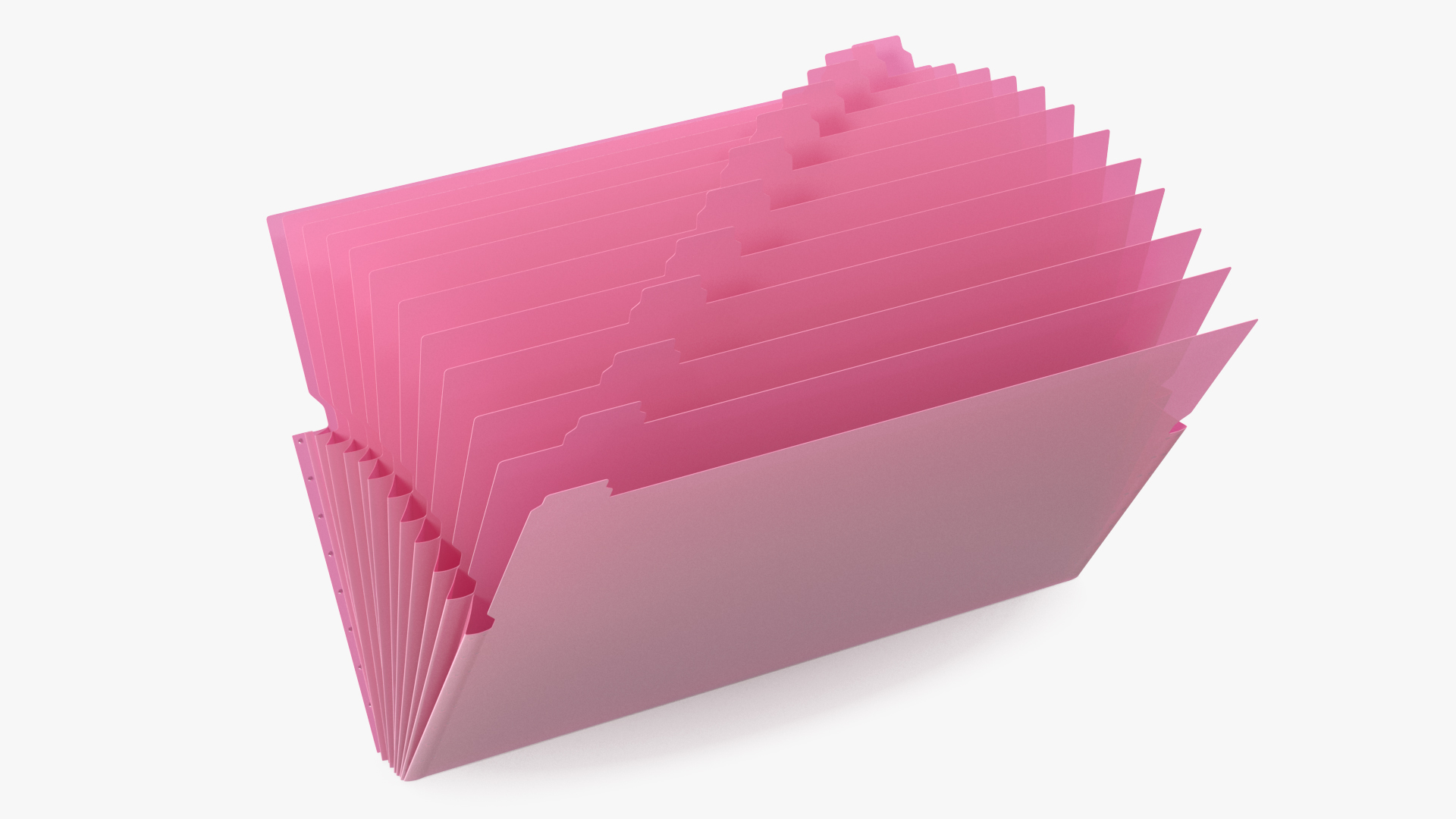 Pocket File Folders Open Pink 3D model